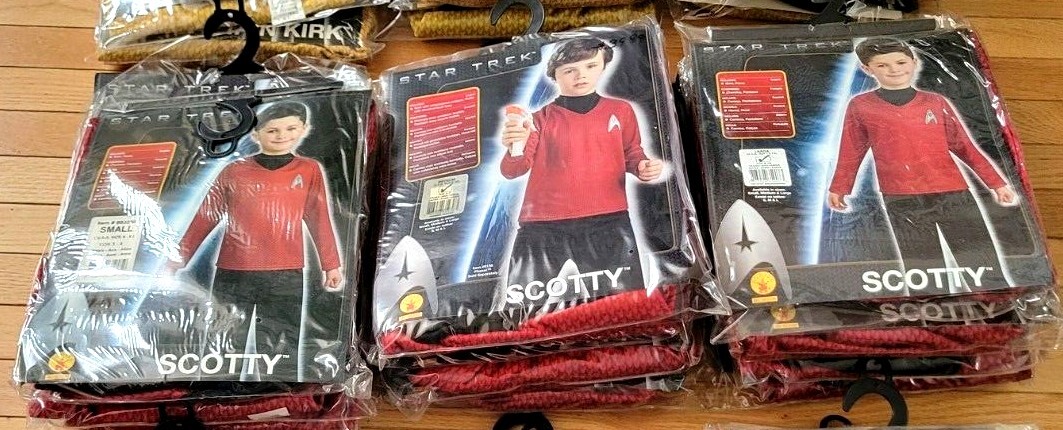 Star Trek Kids – Rubies Costumes Kirk, Scotty, Spock, Lt Uhura – Use Drop Down