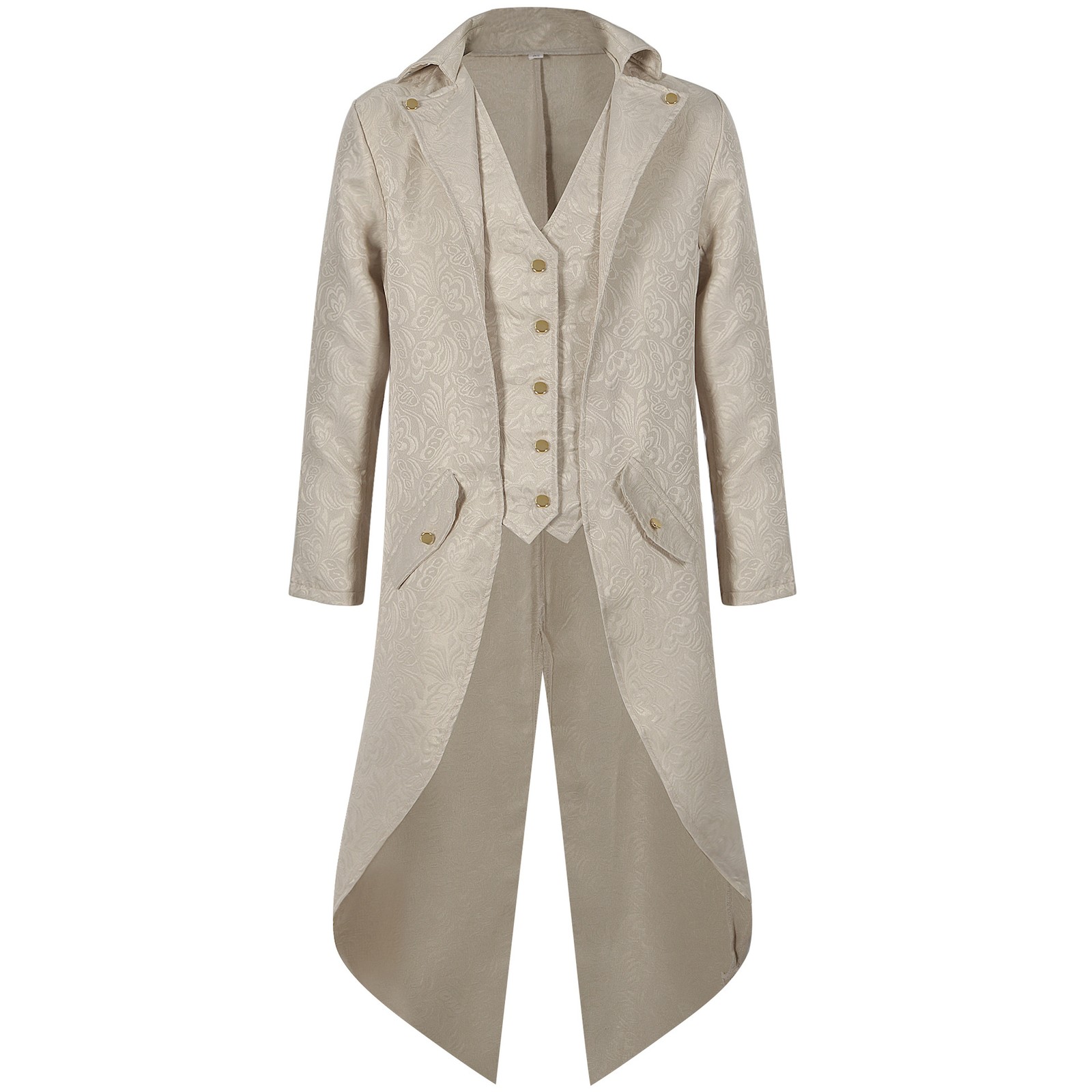 Retro Victorian Steampunk Gothic Men Tailcoat Jacket Tail Coat Halloween Costume