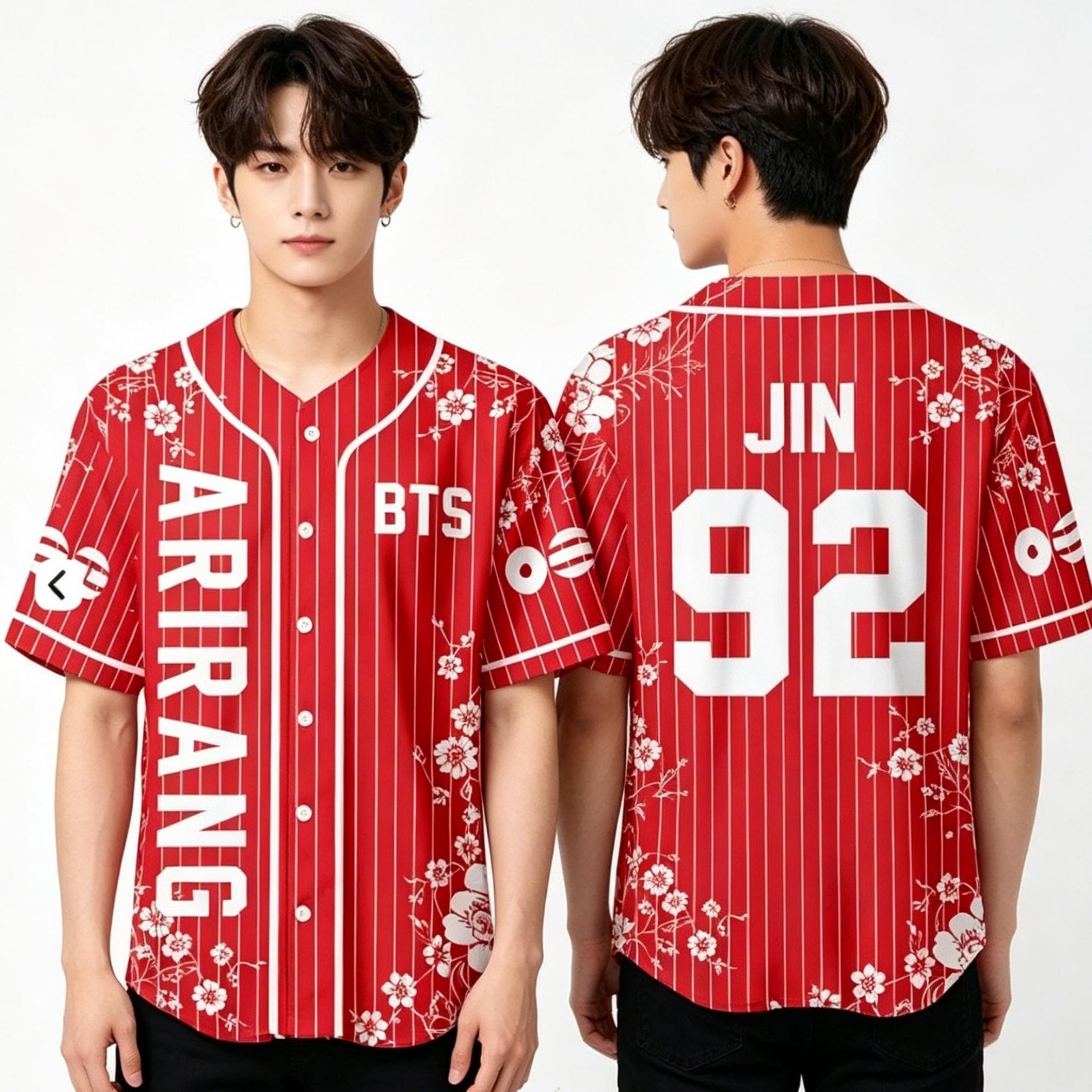 Custom Arirang Kpop Baseball Jersey Customizable World Tour Concert Merch 93
