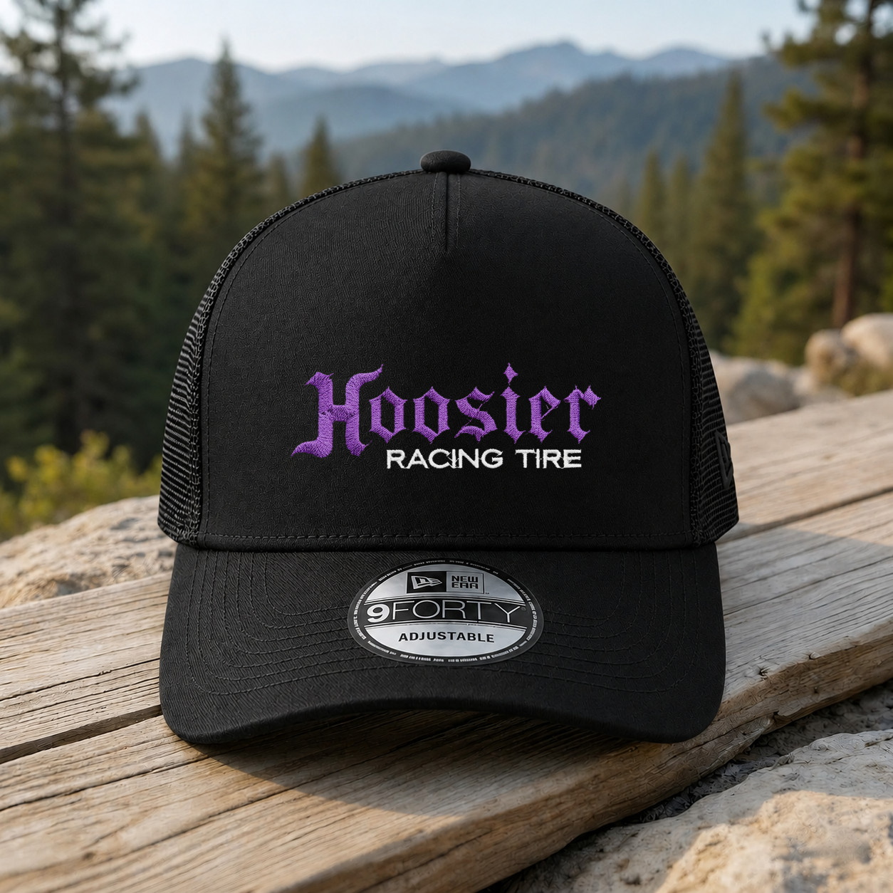 Hoosier Racing Tire Embroidered Trucker Hat Adjustable Snapback Unisex Fit