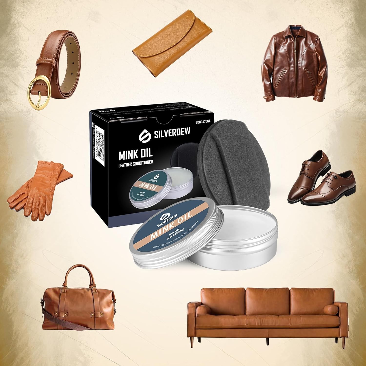 Mink Oil Leather Conditioner Waterproof Boots Shoes Jacket Couch Furniture Polis