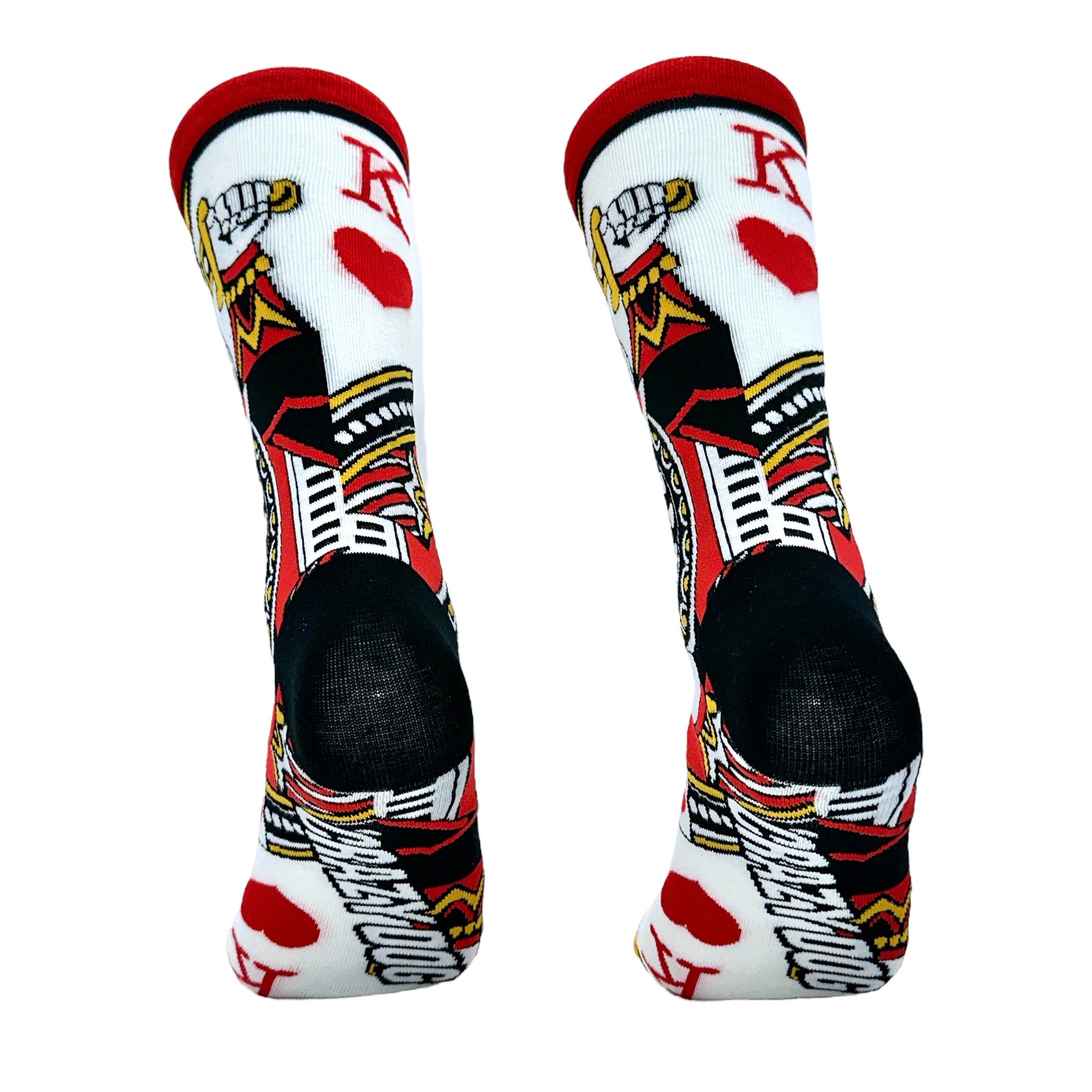 King Of Hearts Socks Funny Cool Vintage Playing Cards Novelty Footwear
