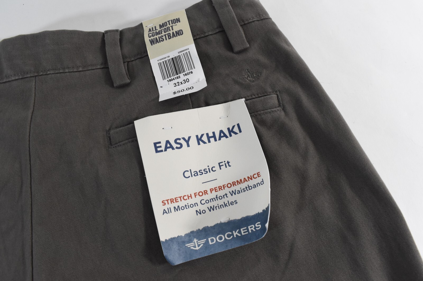 Dockers Mens Easy Khaki Pants New 32 34 36 38 40 Classic Fit Flat Front Brown