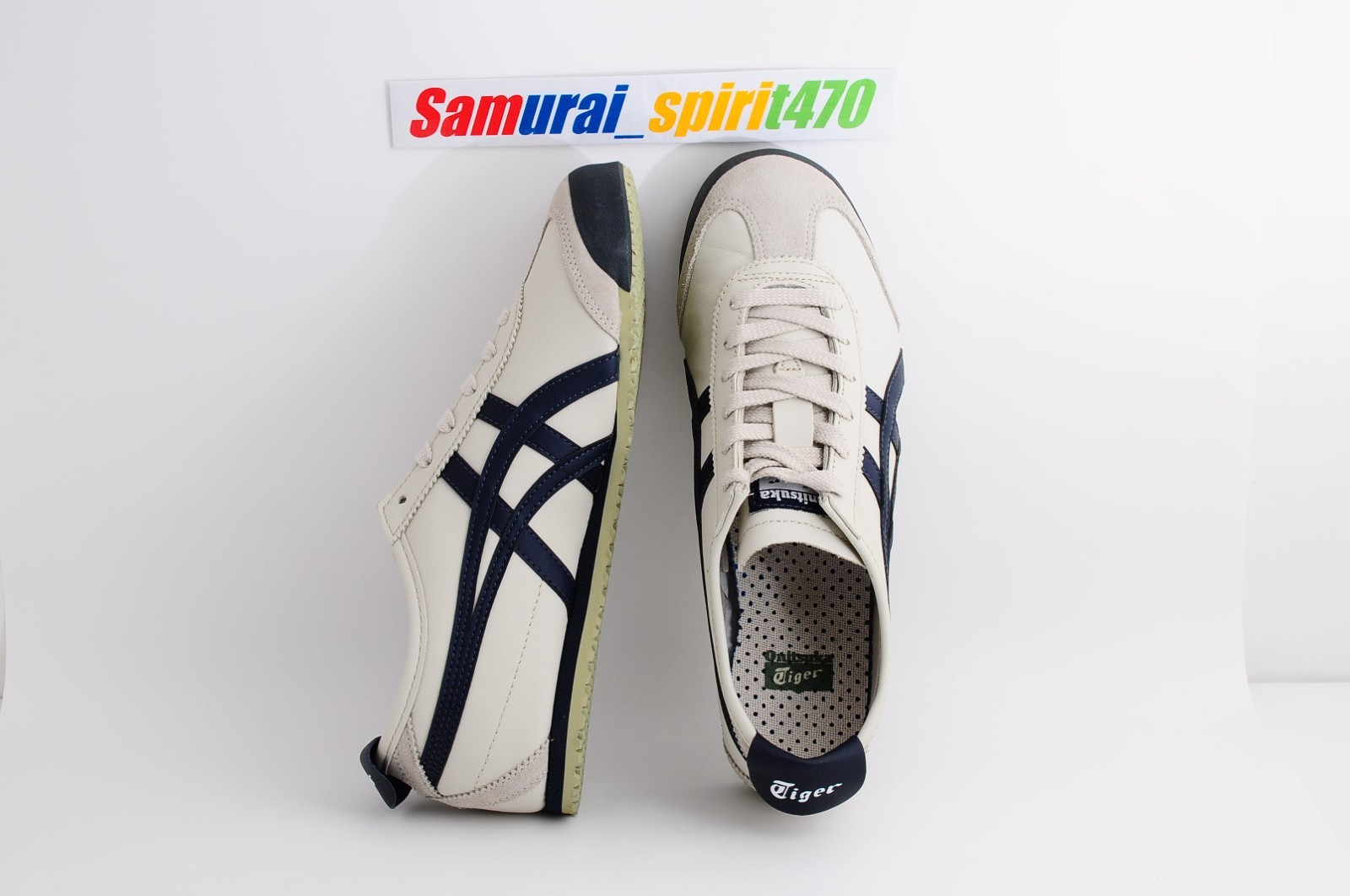 Onitsuka Tiger Genuine MEXICO 66 1183C102 BIRCH /PEACOAT US Buyer No Import duty