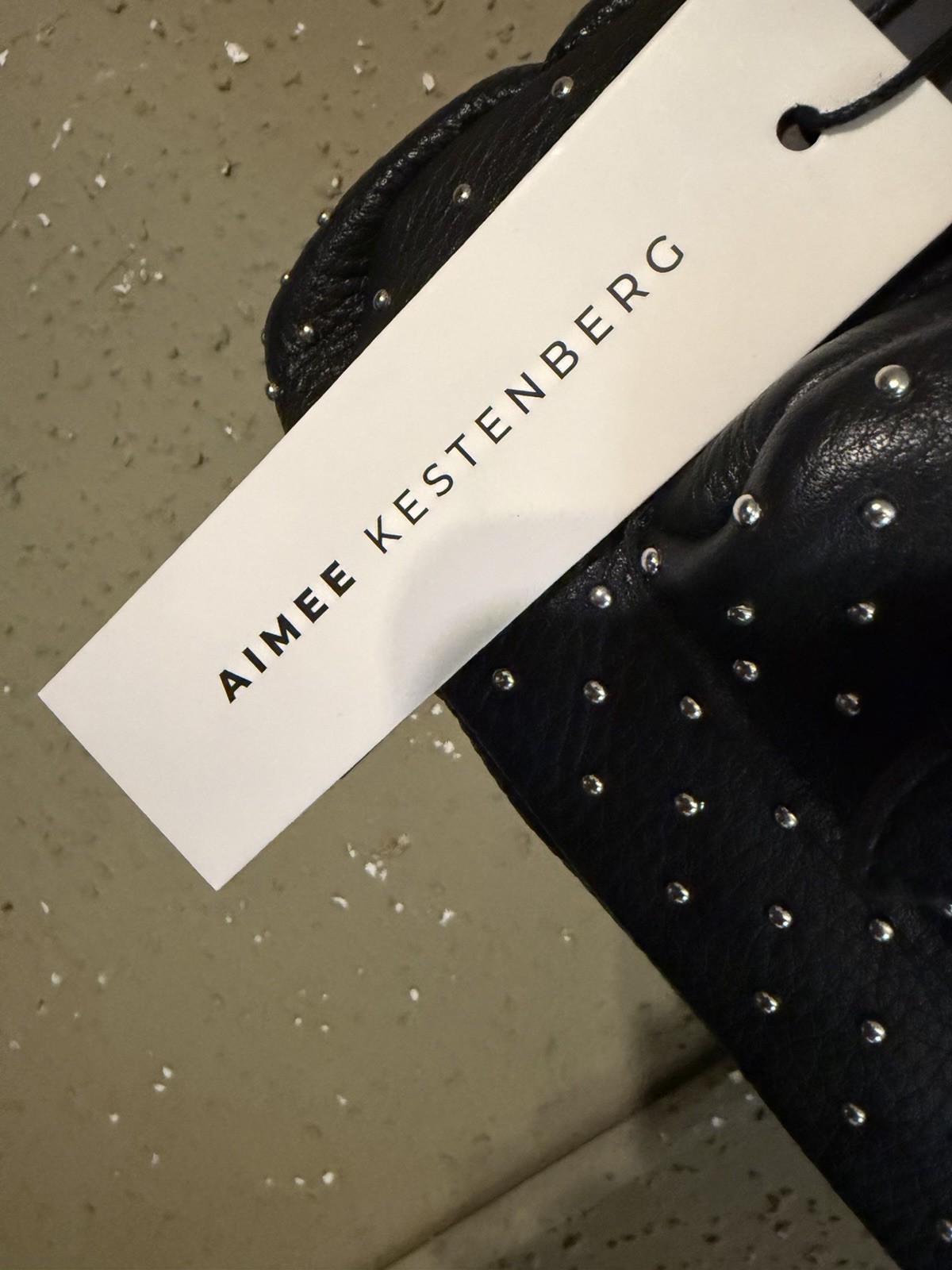 Aimee Kestenberg Chain Reaction Black Studded Satchel