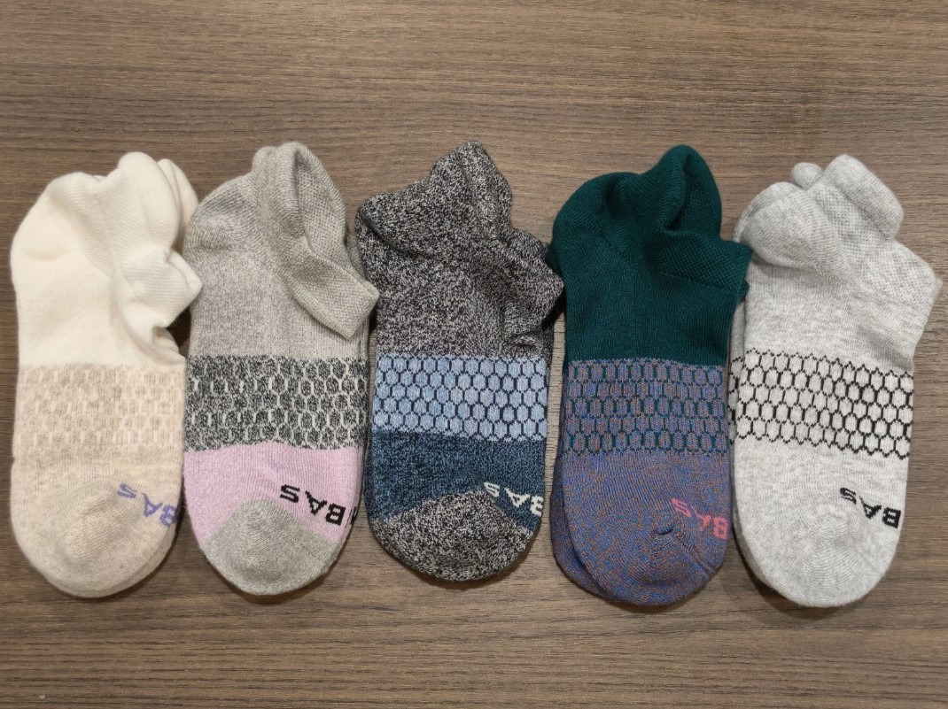 5 Pack Bombas Socks Honeycomb Solids Ankle Socks Women/Men/Kids