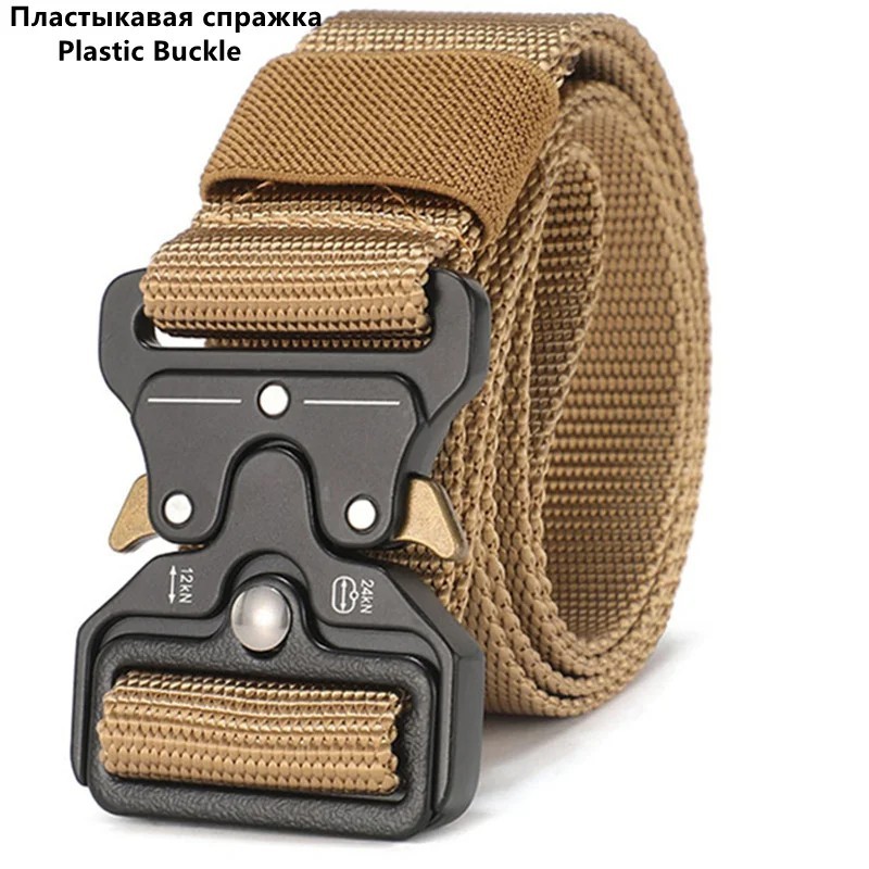 Men’s Nylon Tactical Belt Outdoor Hiking Camping Military Style Waist Belt