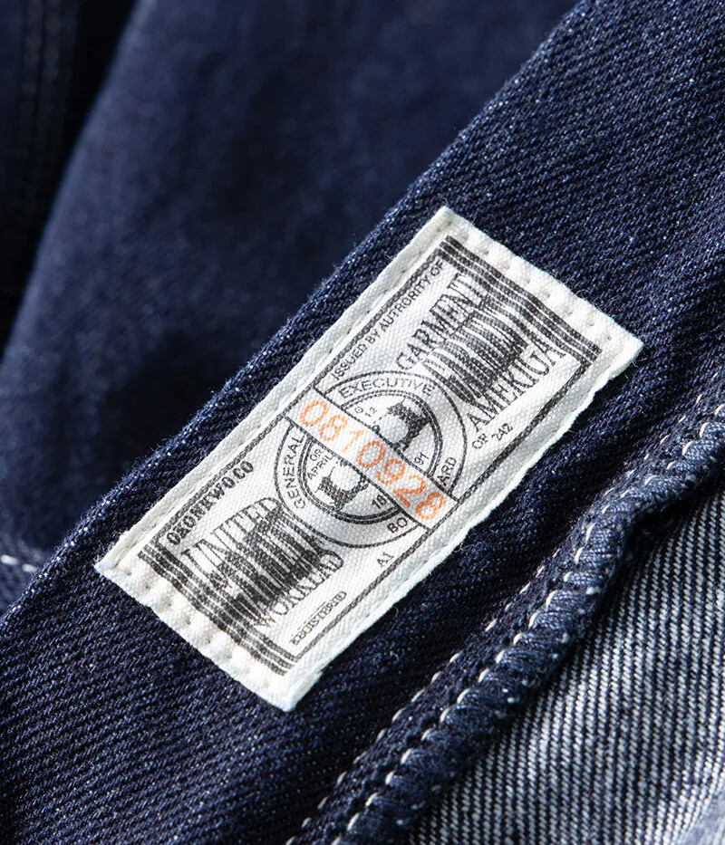 Original Denim Railway Worker Jeans Pants Amikaki Striped Longs Tooling Trousers