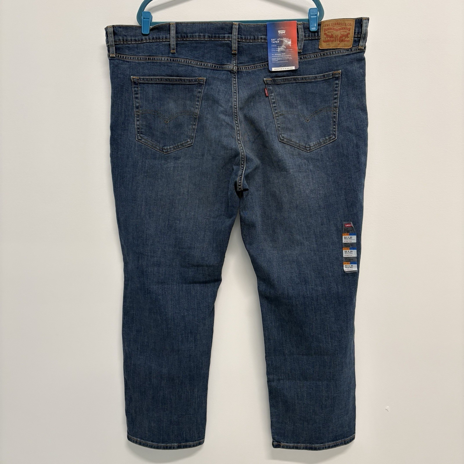 Levi’s 541 Jeans Mens 50×30 Athletic Taper Stretch All Seasons Tech Performance