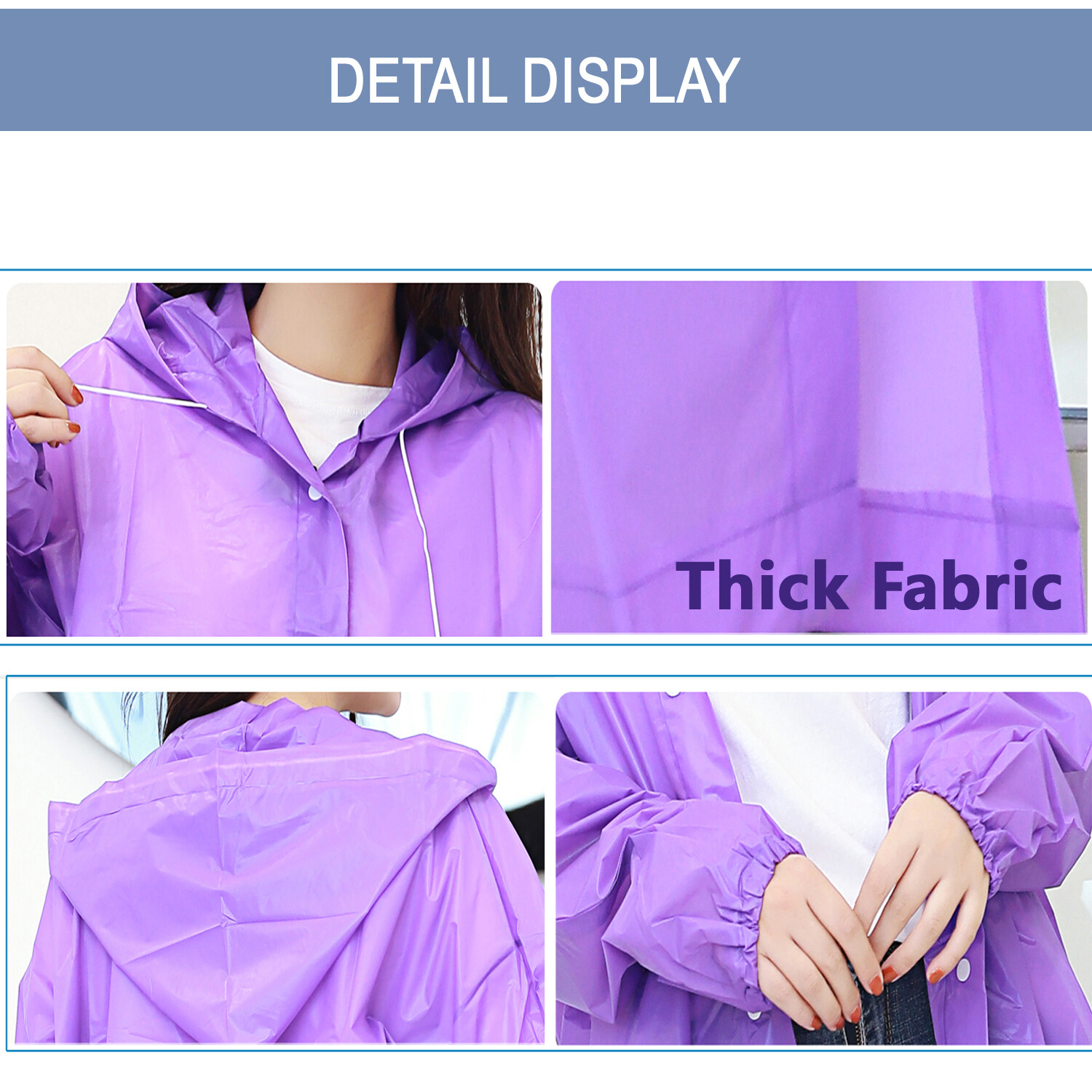 Women Men Adults Waterproof Jacket Raincoat Rain Coat Hooded Poncho Rainwear NEW