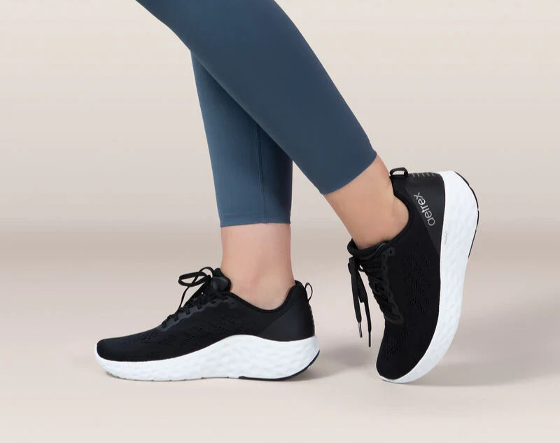 Aetrex Danika Machine Washable Orthotic Mesh Sneaker Black US 8.5 EUR 39