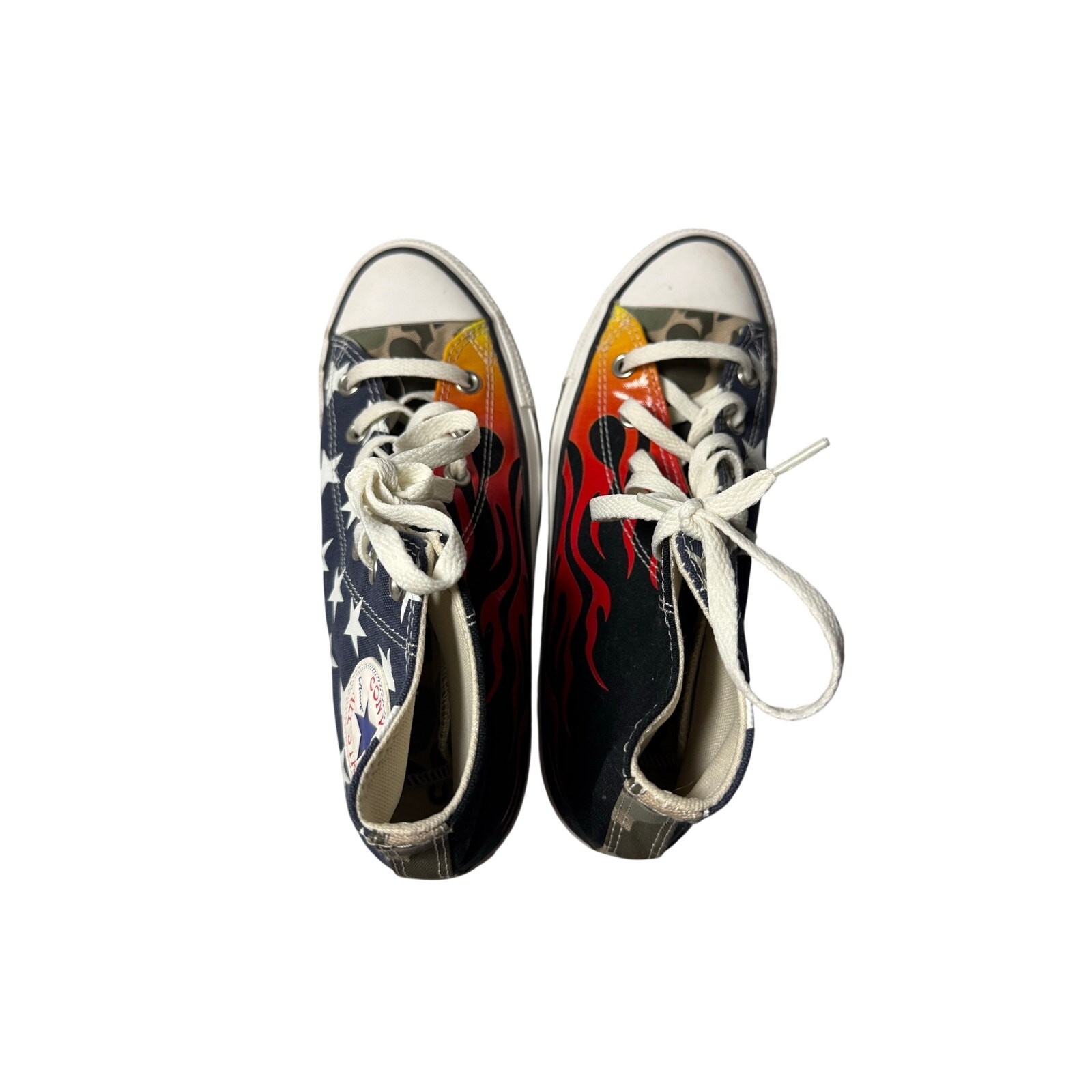 Converse Sneakers W8 M6 Chuck Taylor All Star Mixed Print Stars Fire Camo