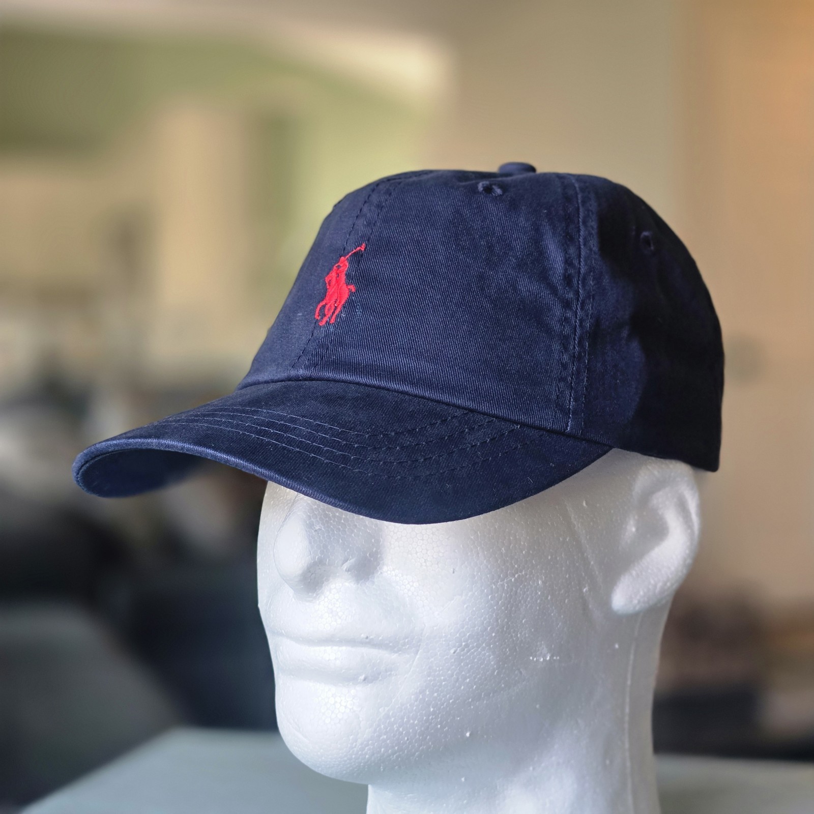 Polo Ralph Lauren Men’s One Size Cotton Chino Adjustable Ball Cap Navy Blue