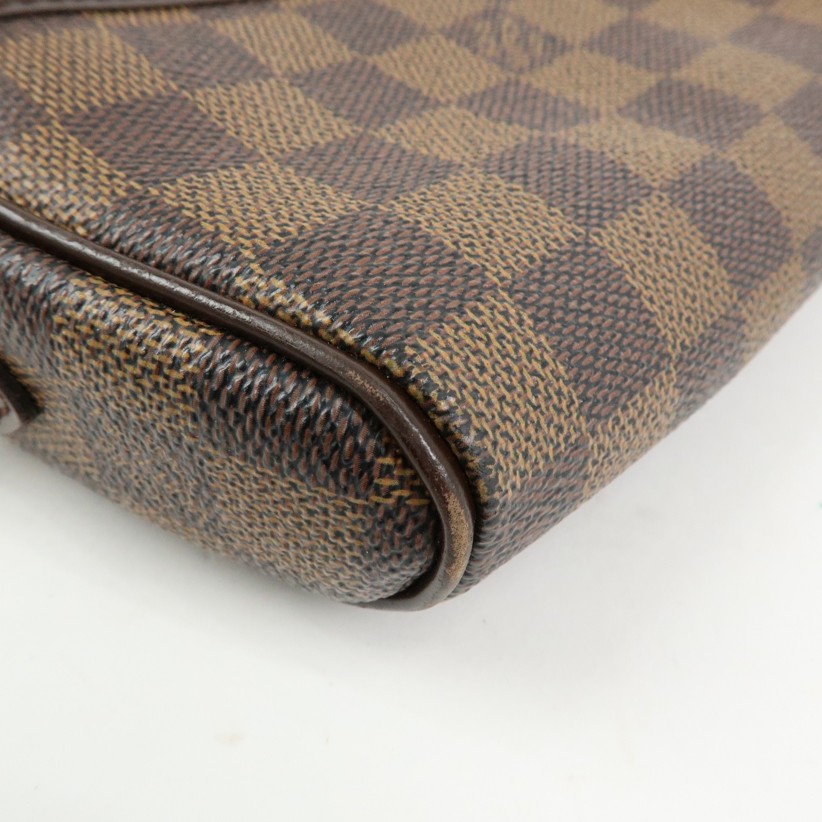 Louis Vuitton Damier Pochette Ipanema Shoulder Bag Ebene N51296 Auth Used F/S