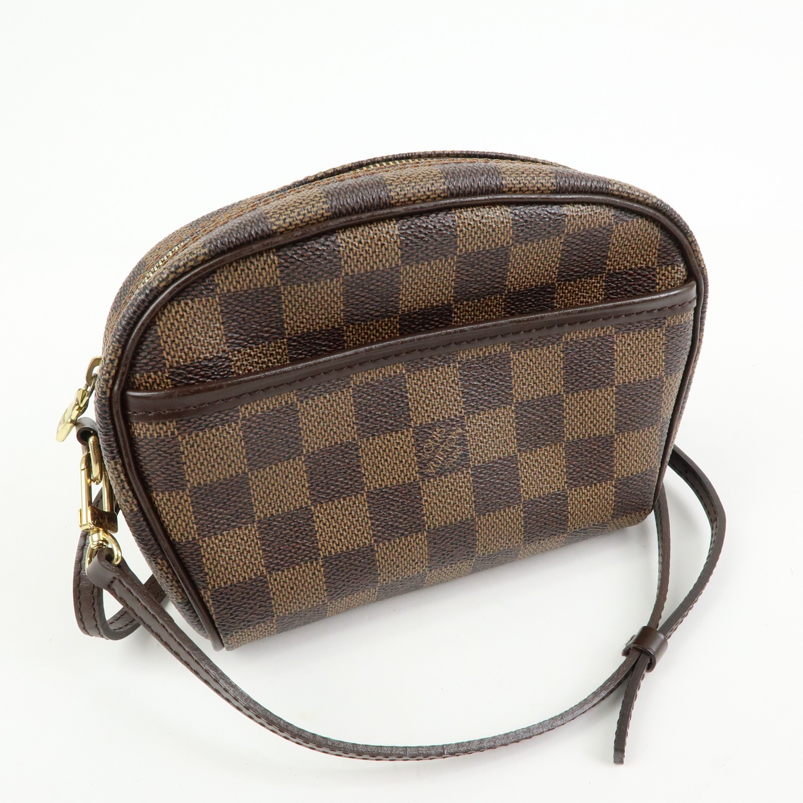 Louis Vuitton Damier Pochette Ipanema Shoulder Bag Ebene N51296 Auth Used F/S