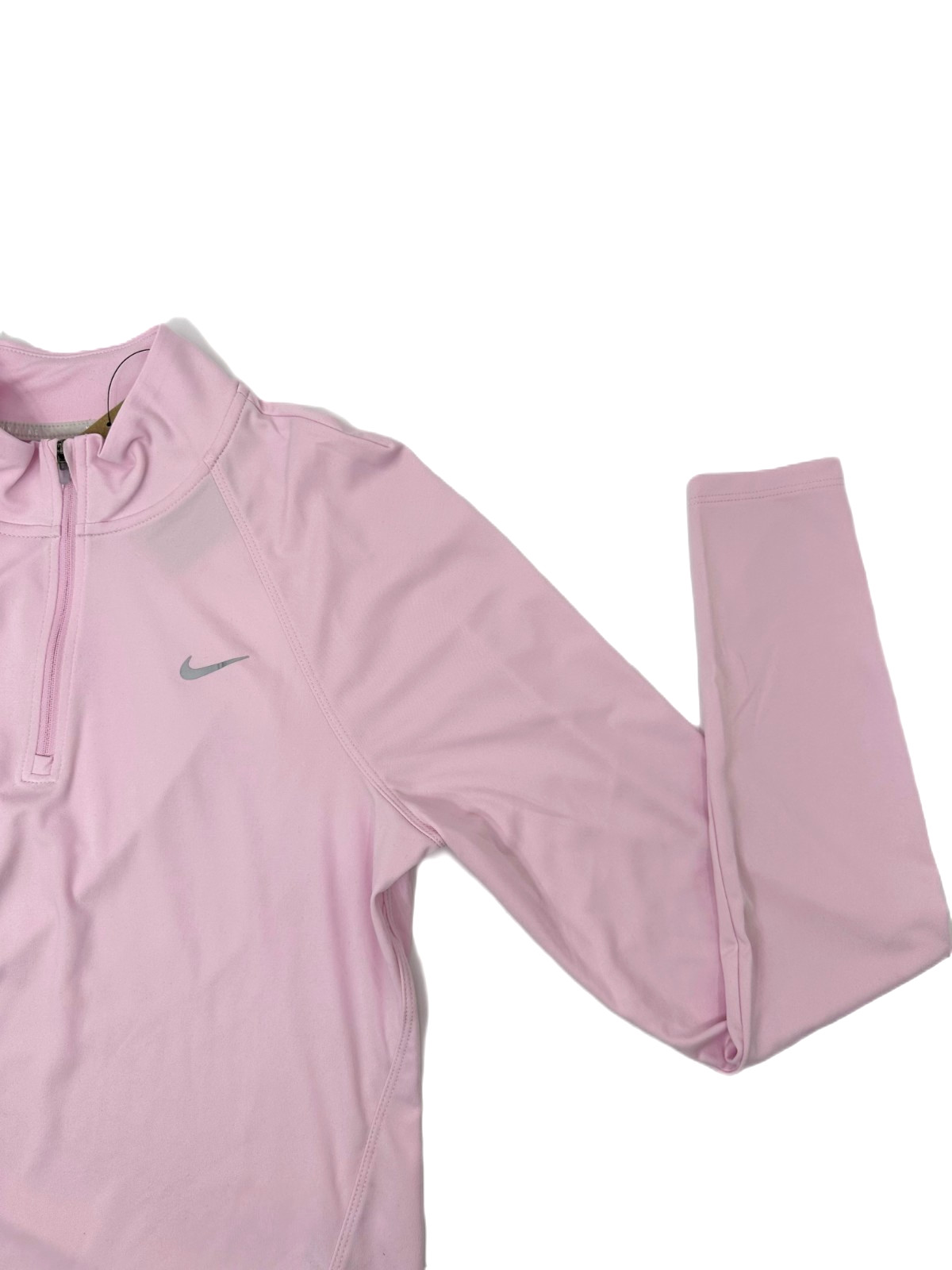 $60 Nike Women’s Dri FIT Fitted Half Zip Top-HV2852663-Pink Foam-Medium-New Tag