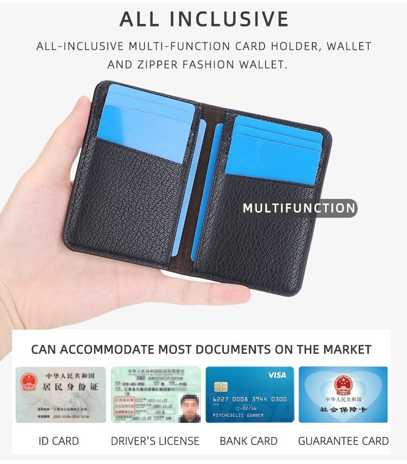 Fashion Men’s Bifold Leather Wallet ID Credit Card Holder Billfold Purse Clutch