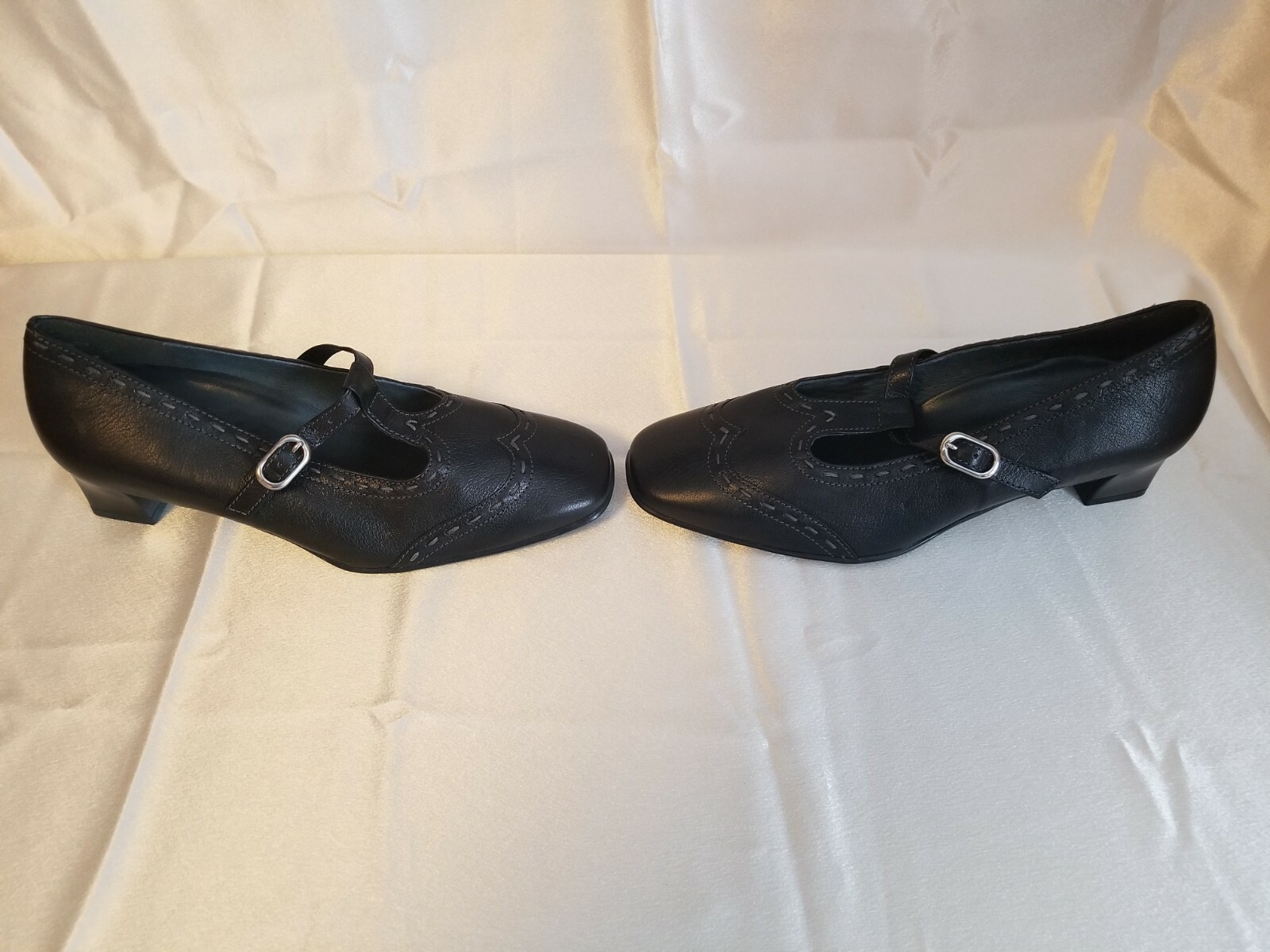 Theresia M “Joséphine” Black Leather Women Shoes. Size US 6.5 Euro 37.5 Uk 4.5