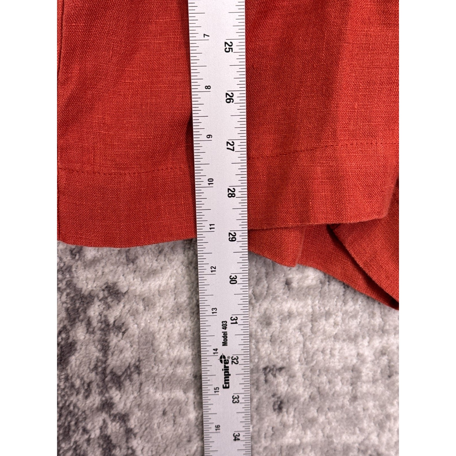 Rivet Utility Romper XXS Womens Burnt Orange Linen Zip Collared Jumpsuit