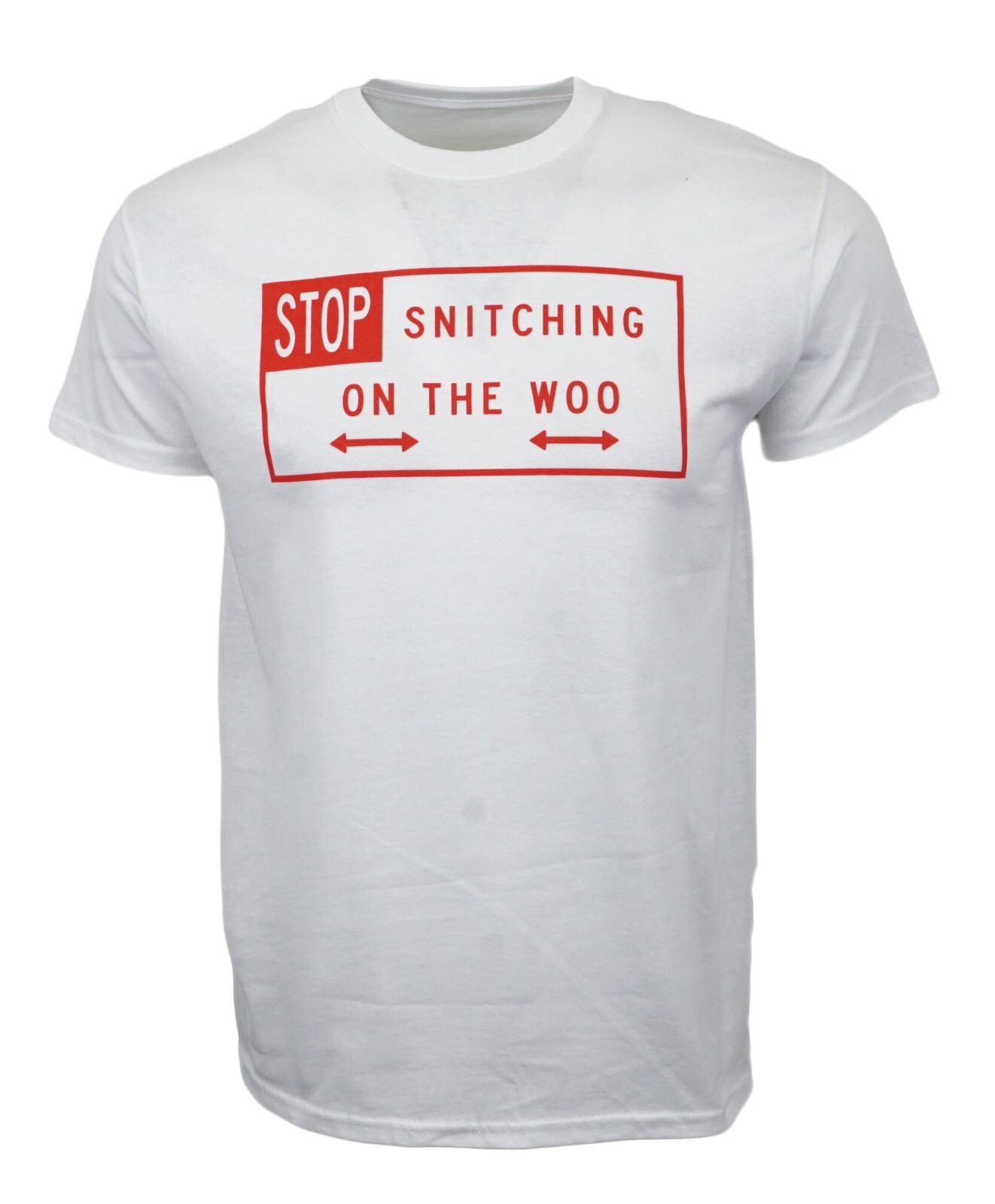 POP SMOKE X VLONE STOP SNITCHING ON THE WOO T SHIRT WITH RED T SHIRT NEW