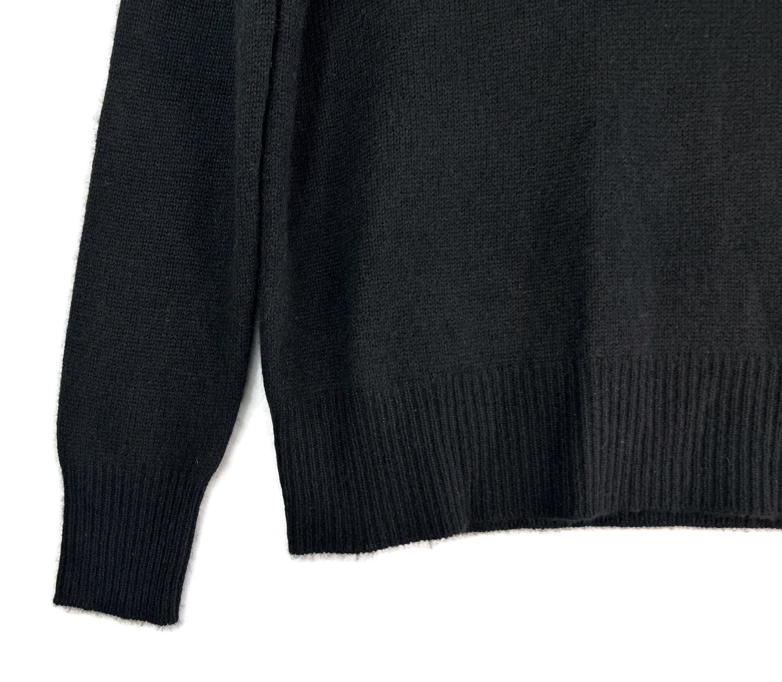 C by Bloomingdale’s Women’s Cashmere Drop Shoulder Half Zip Sweater Black Size L