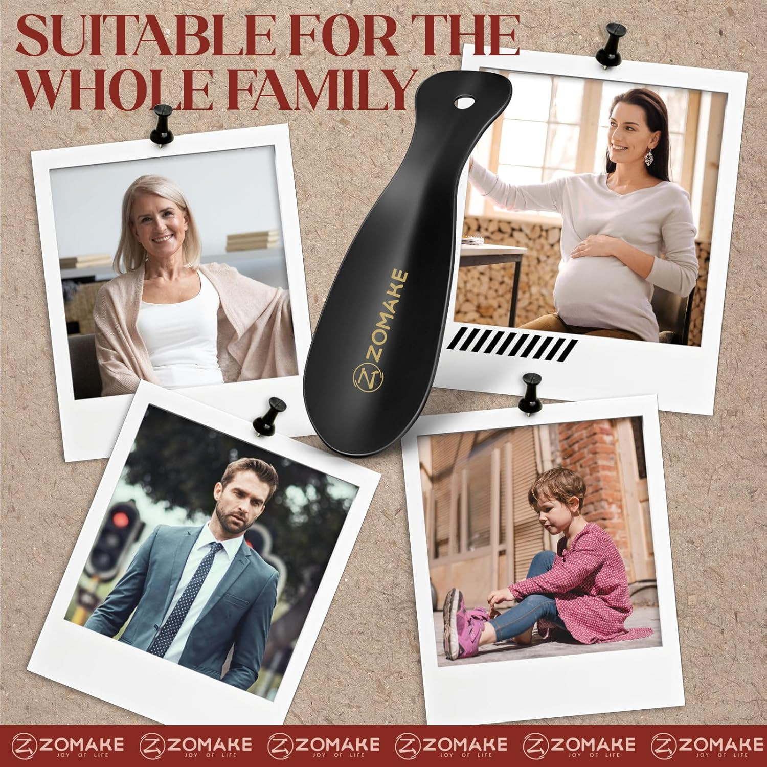 Metal Shoe Horn,Small Travel Shoehorn for Men Women Kids, Portable Shoe Spoon He
