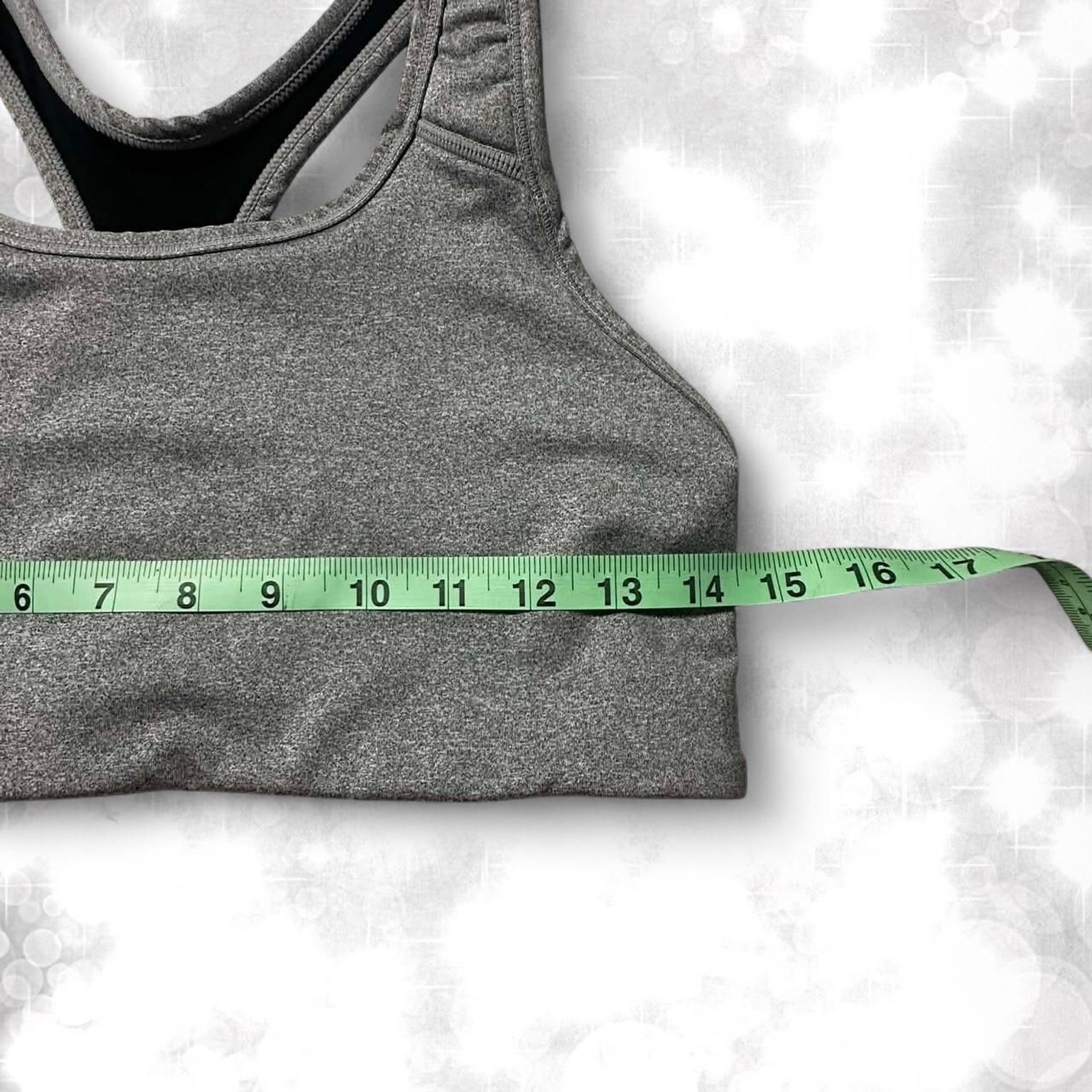 Minimalist style light grey athletic sports bra