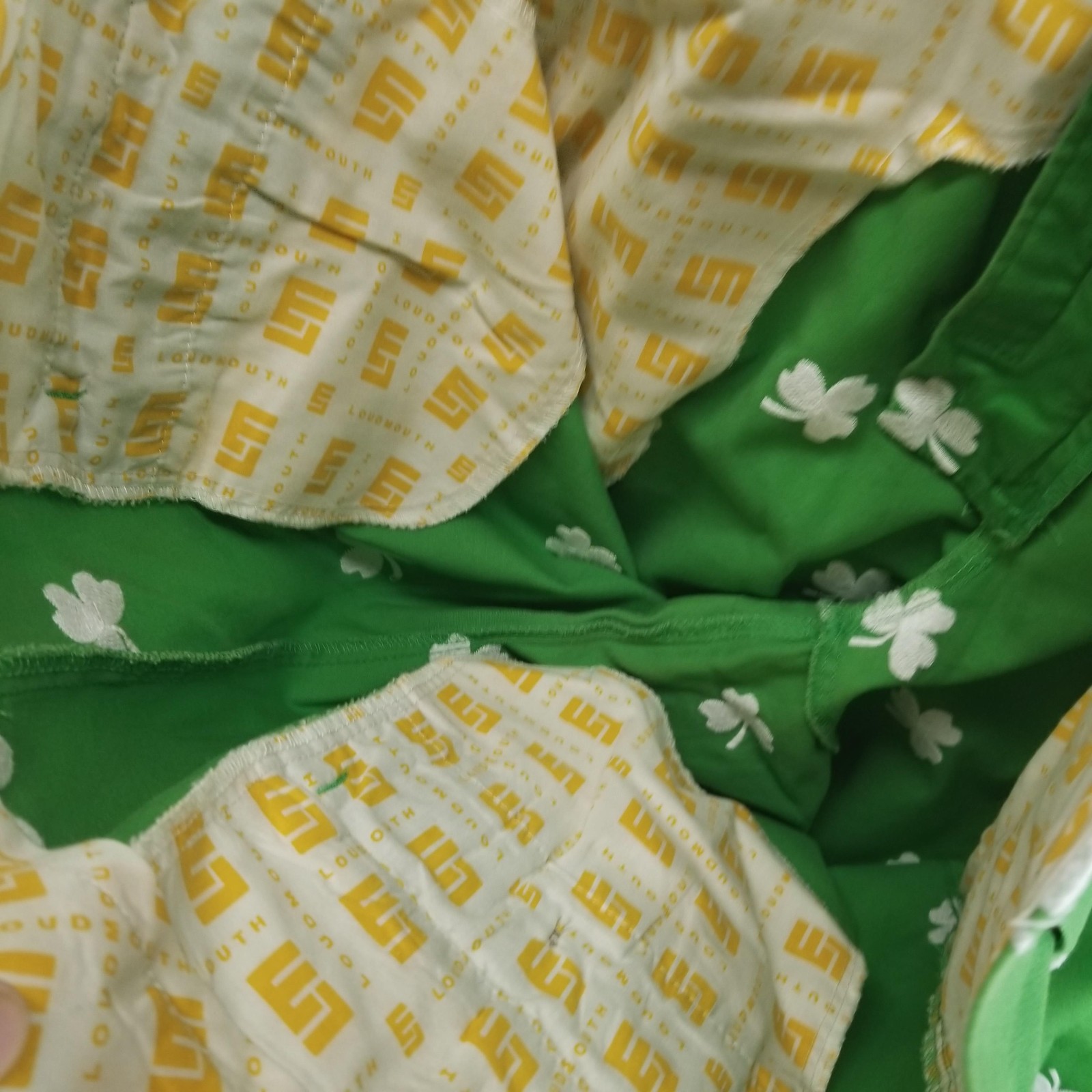 Loudmouth Pants Mens 36×30 Green Shamrock Chino Golf St Patricks Day Irish