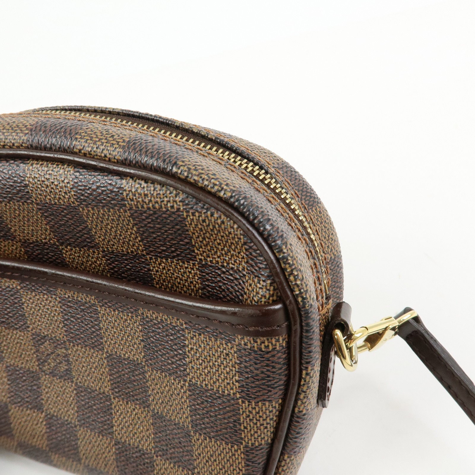 Louis Vuitton Damier Pochette Ipanema Shoulder Bag Ebene N51296 Auth Used F/S