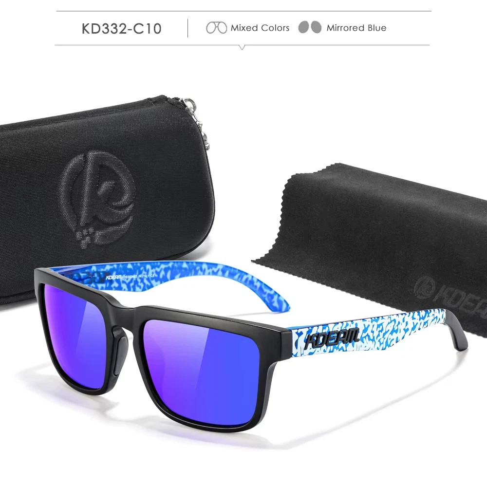 KDEAM Photochromic Polarized Sunglasses Men Women UV400 Sport Eyewear with Case