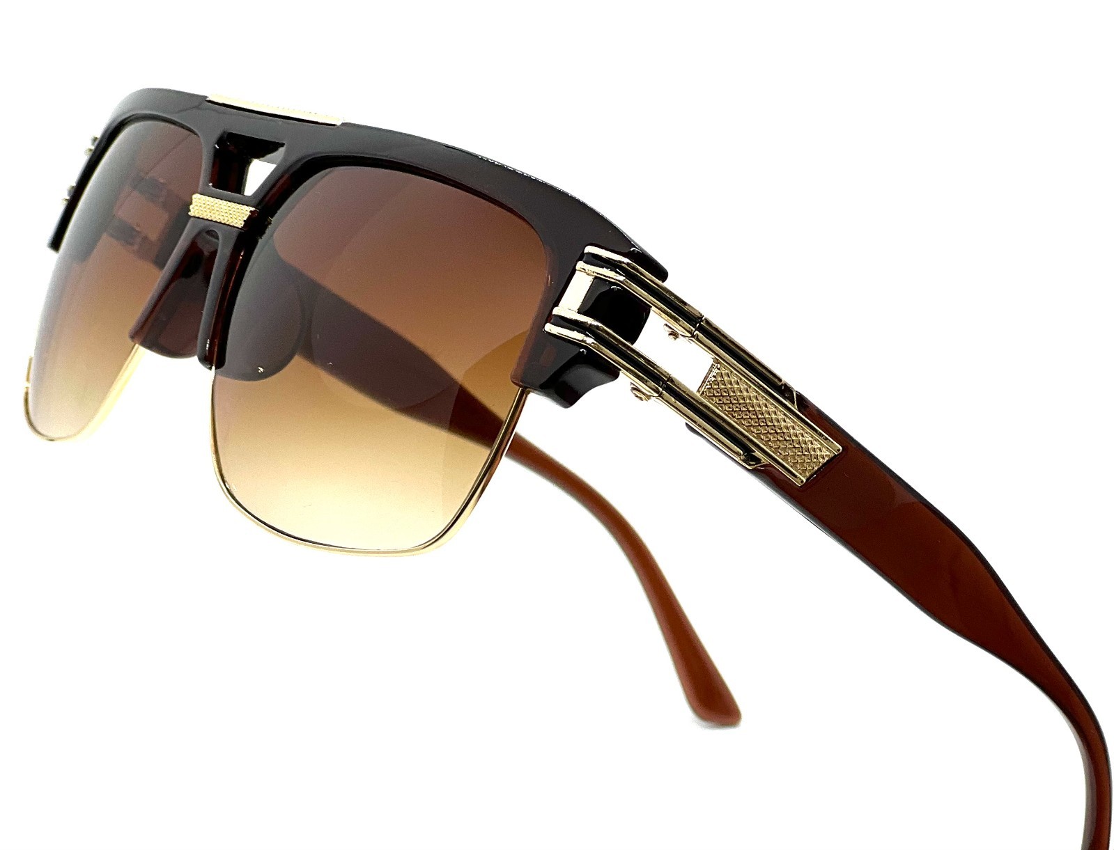 Designer Men Sunglasses Fashion Square Gold Hip Hop Model new Style 2023 Shades