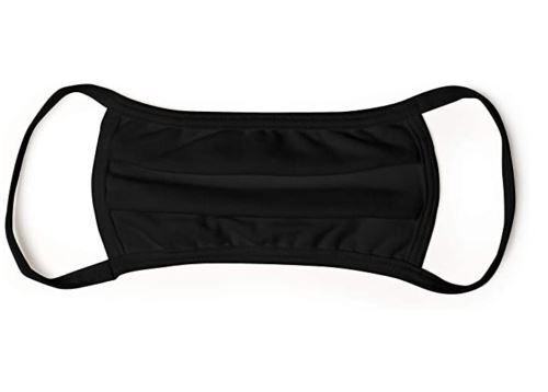 5 Pack Breathable Hanes Black Soft Cotton Reusable Protective Face Mask Cover