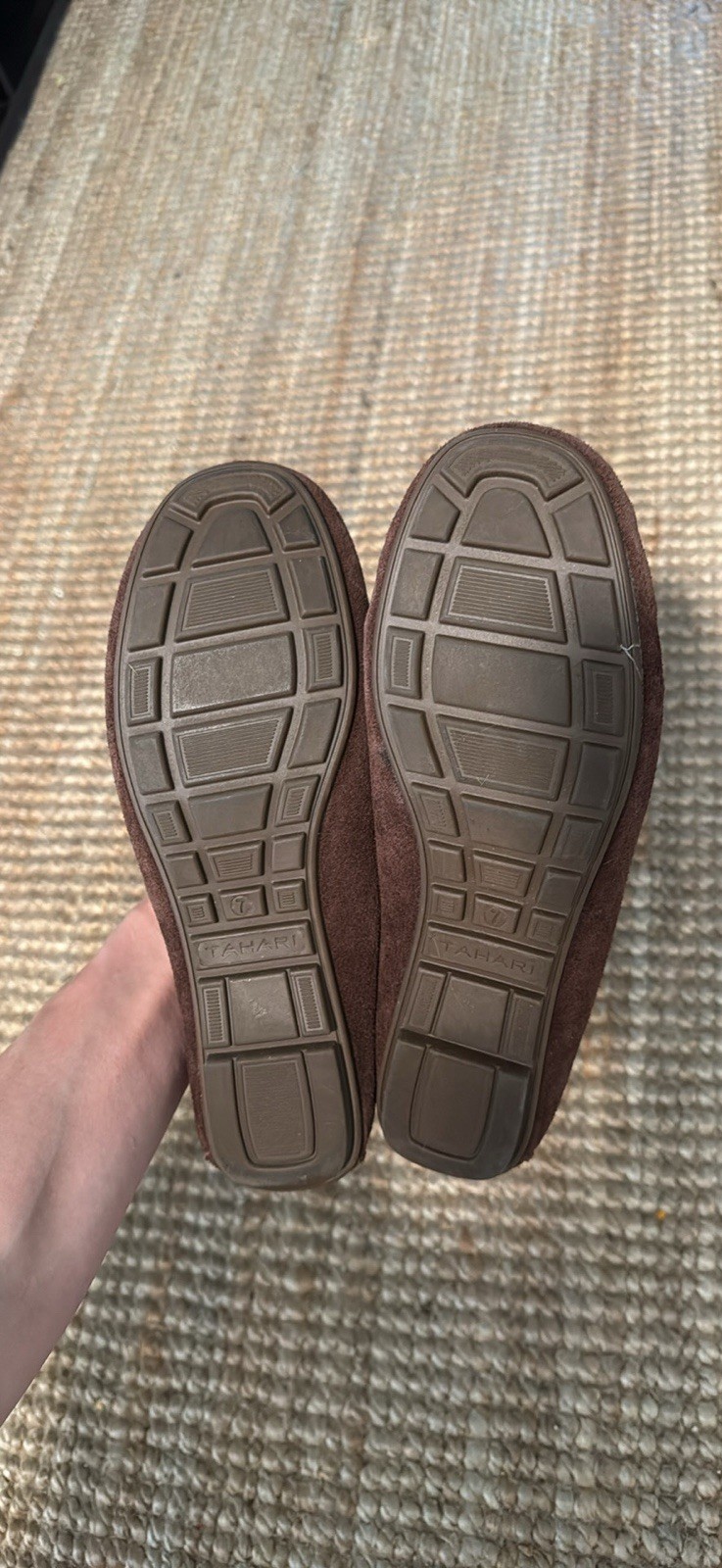 Tahari Brown Suede Slip-On Loafers Round Toe Comfort Casual Shoes Size 7