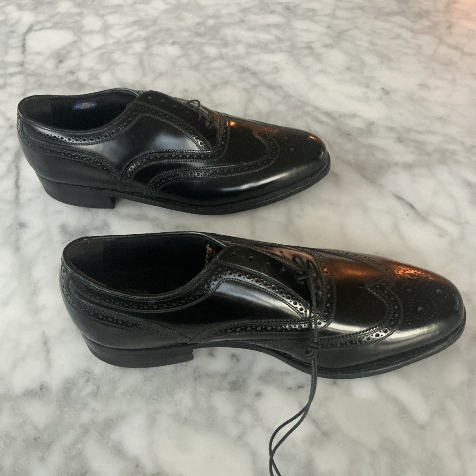 Vntg Florsheim Men’s Dress Wingtip 20330 Black Leather FD’s NEW Sz 10.5 EEE NOS