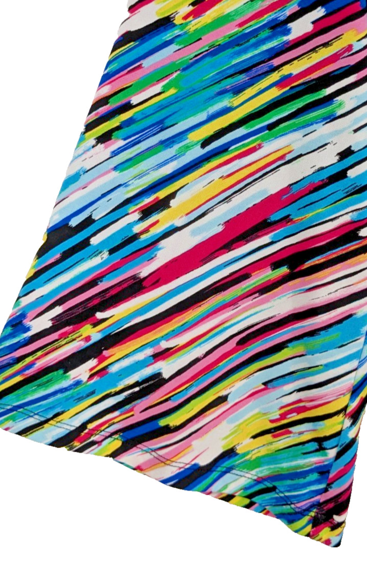 RAFAELLA Plus Top SIZE 1X Bright Stripe-Side Tie-Appears Unworn-Great