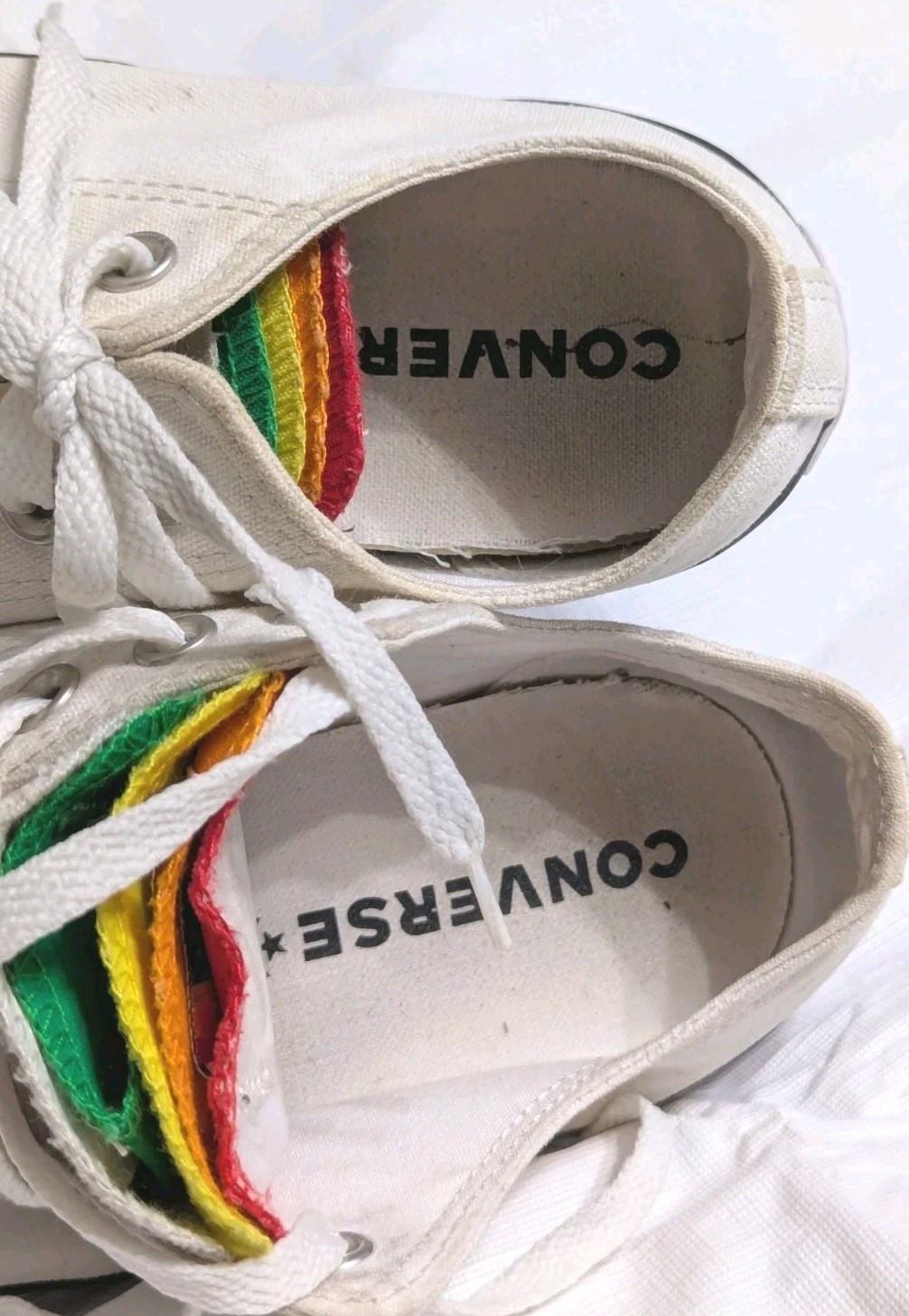 Sneakers Converse All Stars RAINBOW TONGUES Low Top Unisex Shoes Sz W8 M6 Pride