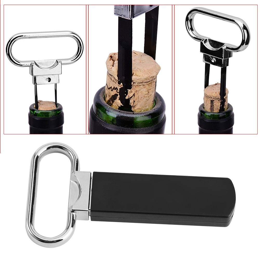 Wine Opener For Old Corks,Corkscrew Vintage Wine,Two As picture show, Black