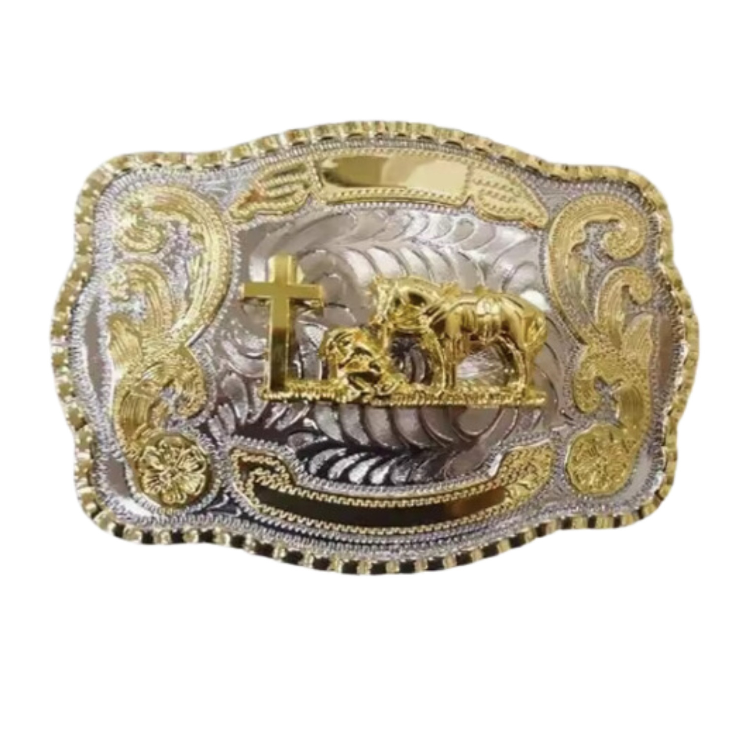 Praying Cowboy Religious Western Belt Buckle. Hebilla vaqura