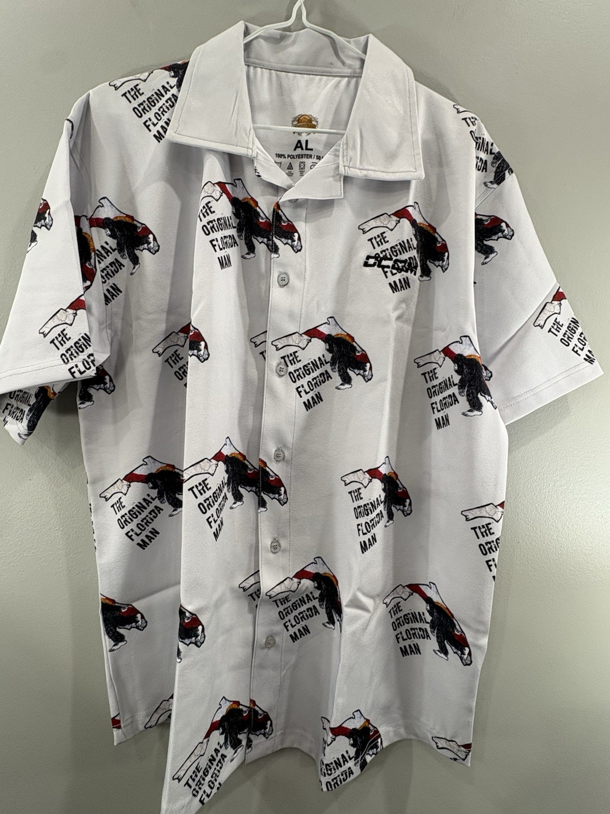 Original Florida Man Shirt Skunk Ape Big Foot Sasquatch XL Polyester