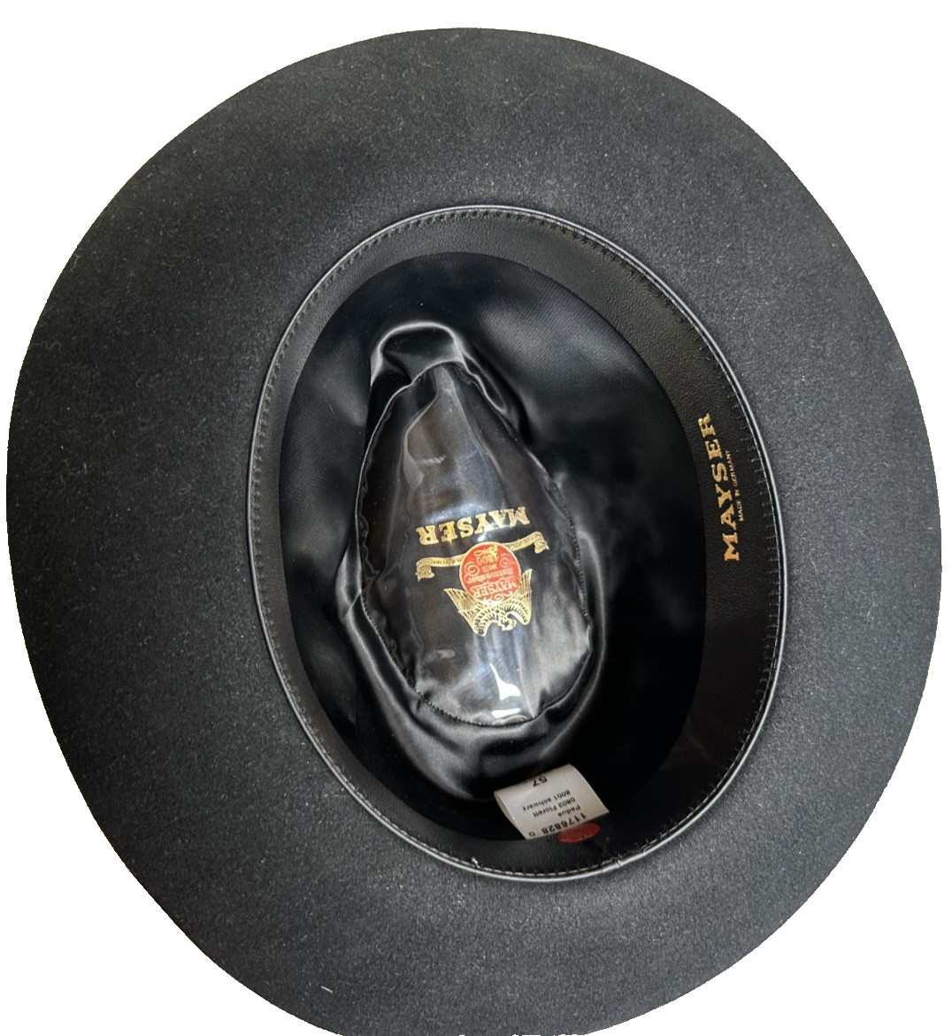 VINTAGE MAYSER CLASSIC Hutmacher Seit 1800 FEDORA BLACK GERMANY SIZE 57 – PREOWN