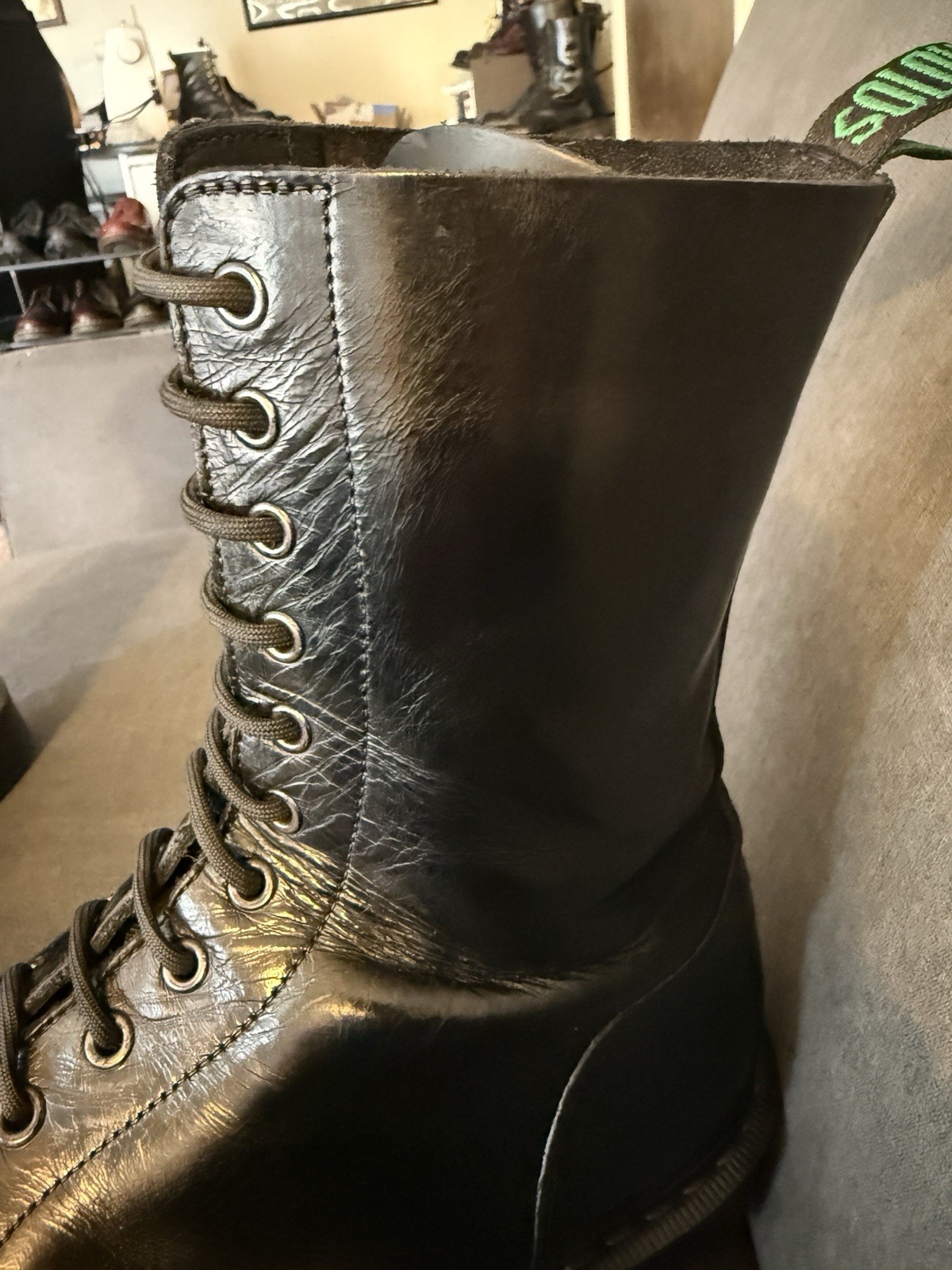 Solovair Greasy Black Astronaut boot. US 13 UK 12. EU 47 !See description!