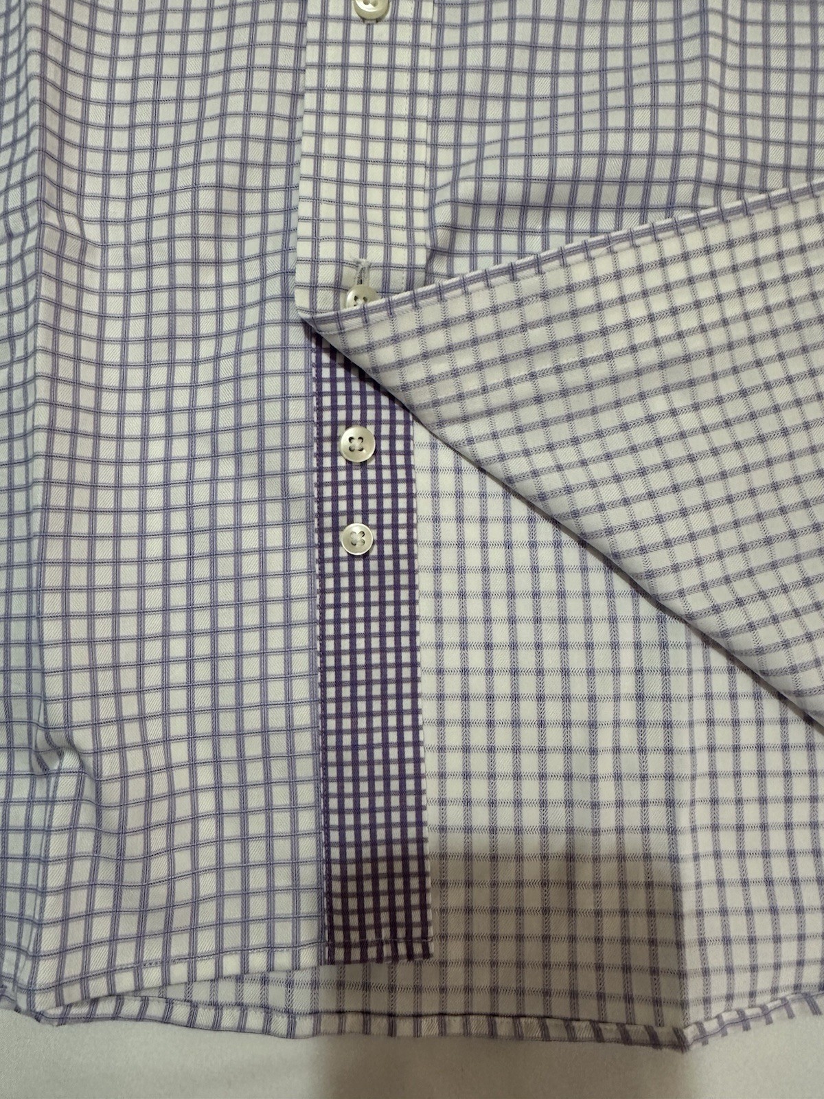 NWOTs Business to Business Men’s Purple/White Check Long Sleeve Shirt Extra XL