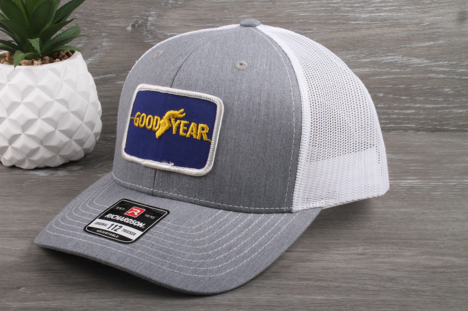 Vintage Good Year Tires Patch on a Richardson 112 Trucker Snapback Hat