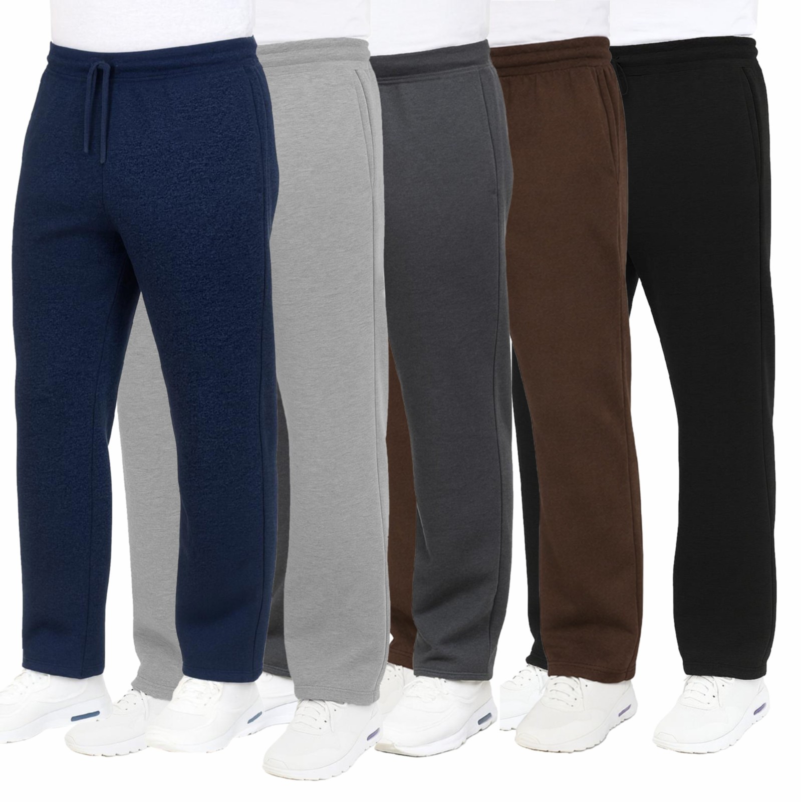 Men’s Classic Heavyweight Fleece Sweatpants with Open Bottom (S-3XL) – Free Ship