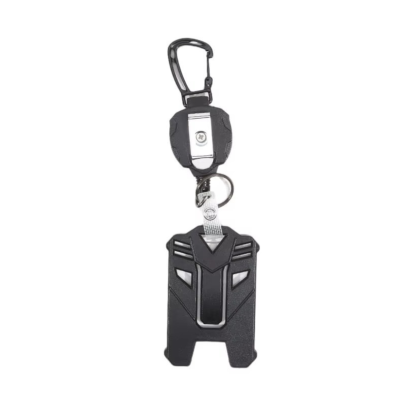 Retractable Badge Holder, Heavy Duty Carabiner Keychain, Tactical ID Card Holder