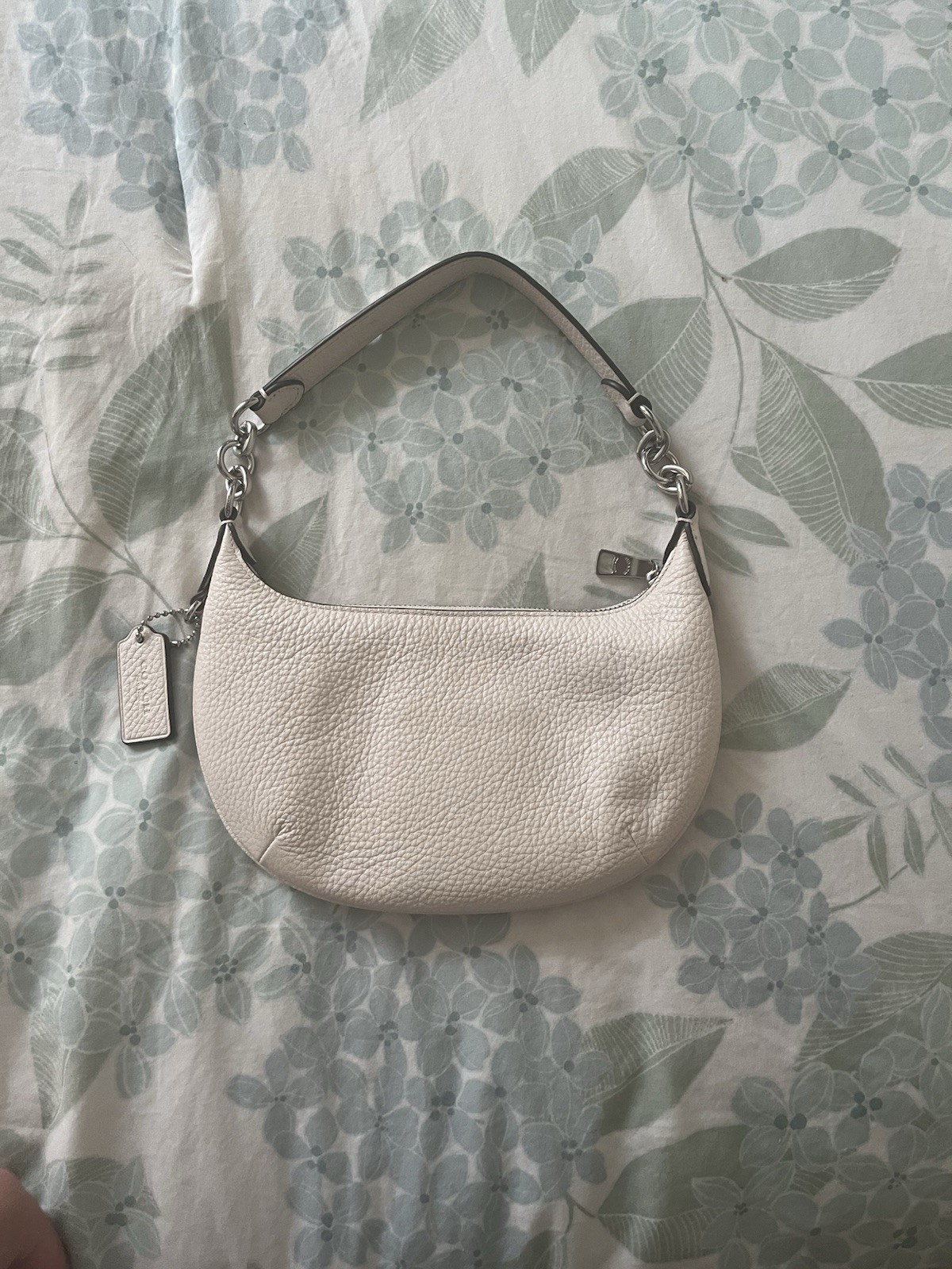 Coach Mini Payton in White with Silver Hardware