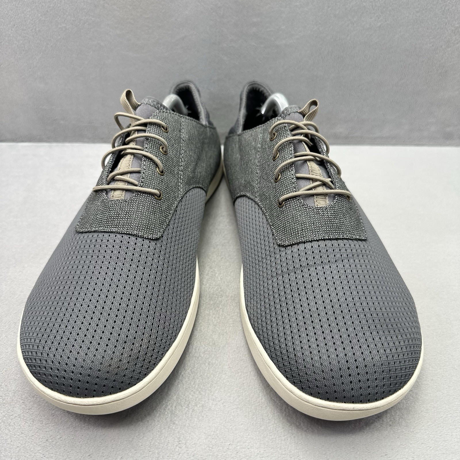 OluKai Nohea Moku Mens Size 12 Shoes Slip-On Gray Mesh Comfort Sneakers