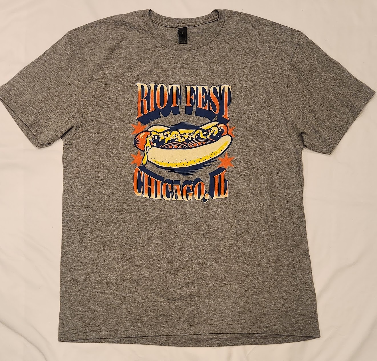 Riot Fest Chicago 2024 Gray T-Shirt Adult XL Fallout Boy Pavement Slayer