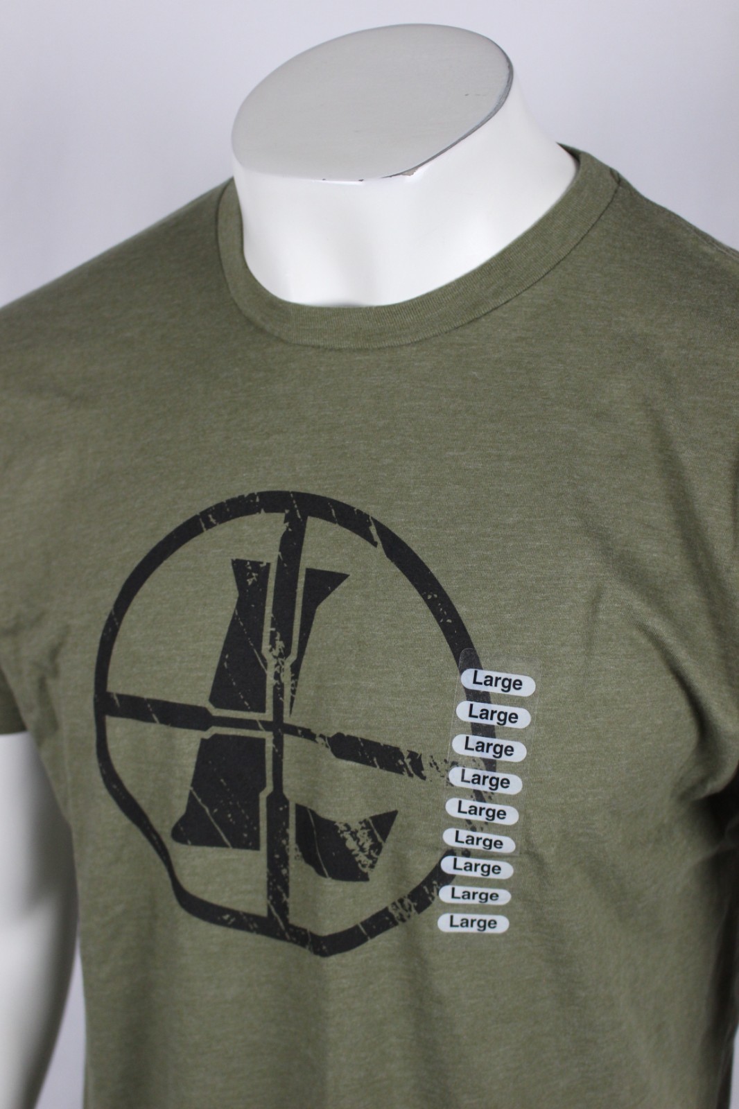 Leupold Men’s Distressed Reticle Tee Short Sleeve T Shirt L Large Military Green