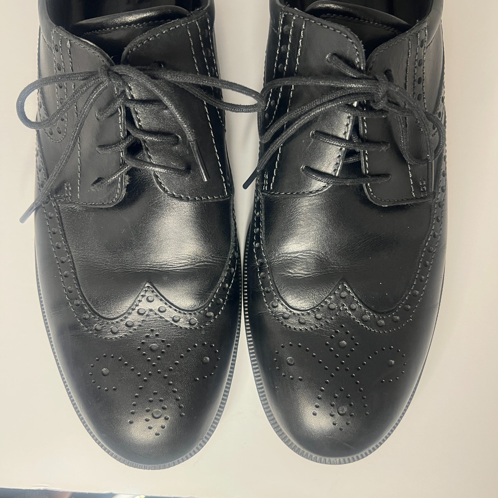 ECCO Metropole London Wingtip Oxford Shoes Men’s Sz 44 US 11 Black New Brogue